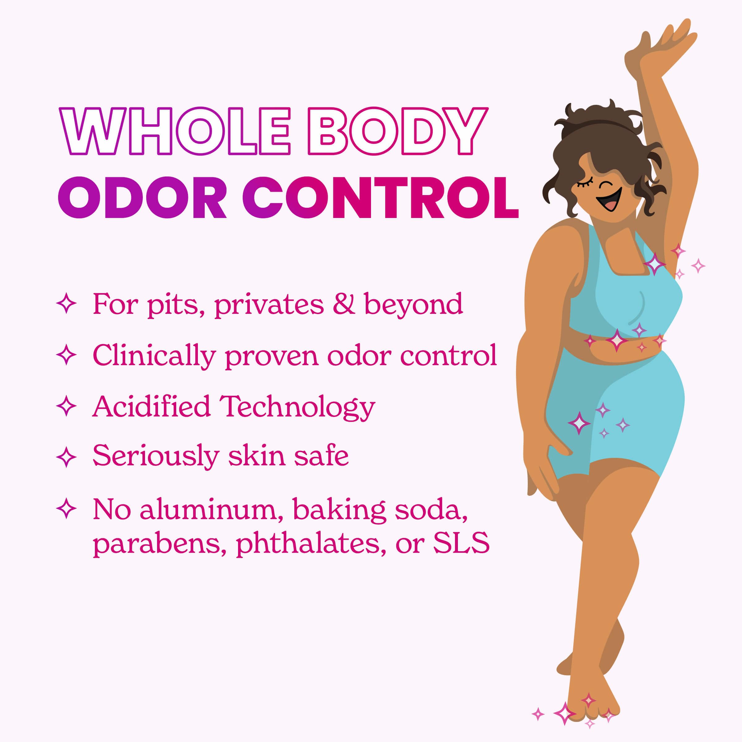 Lume Skin Care Gift Set for Women, Whole Body Deodorant Starter Pack -Smooth Solid Stick, Invisible Cream Tube, Acidified Body Wash Mini & Deodorant Wipes -Aluminum Free Odor Control (Clean Tangerine)