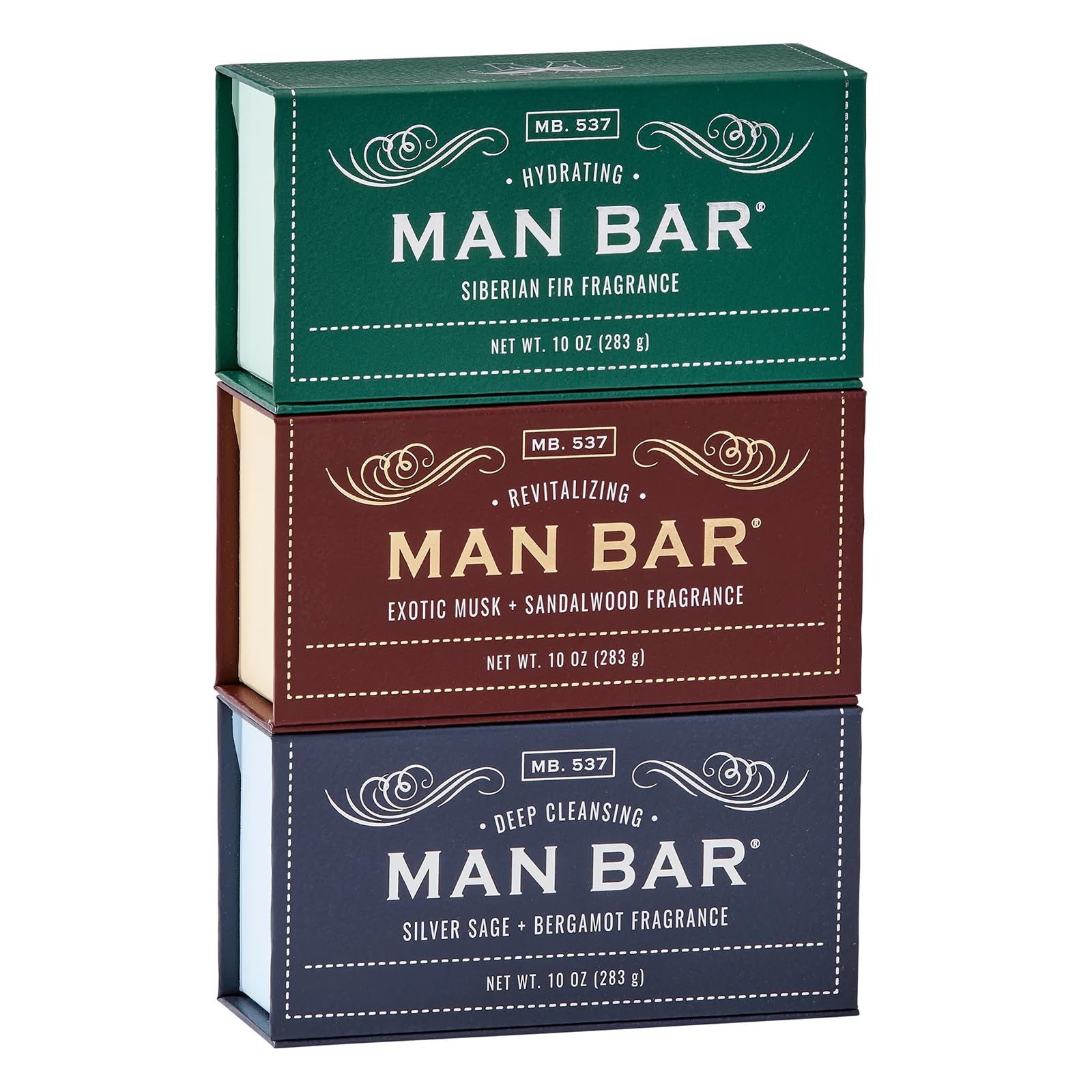 San Francisco Soap Company Man Bar 3-Piece Gift Set, 10 ounce (SFS-MBS6270)