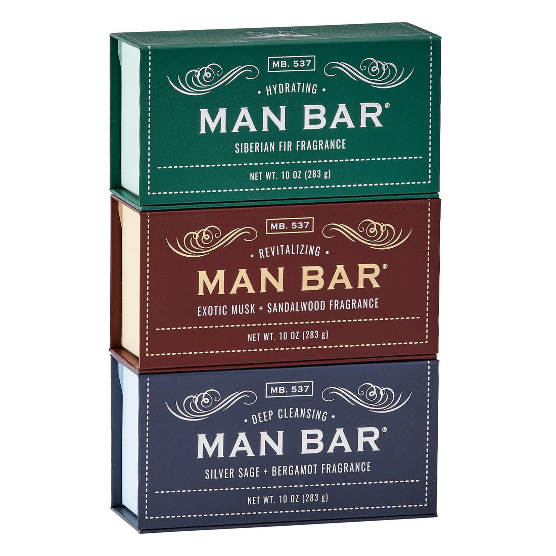 San Francisco Soap Company Man Bar 3-Piece Gift Set, 10 ounce (SFS-MBS6270)