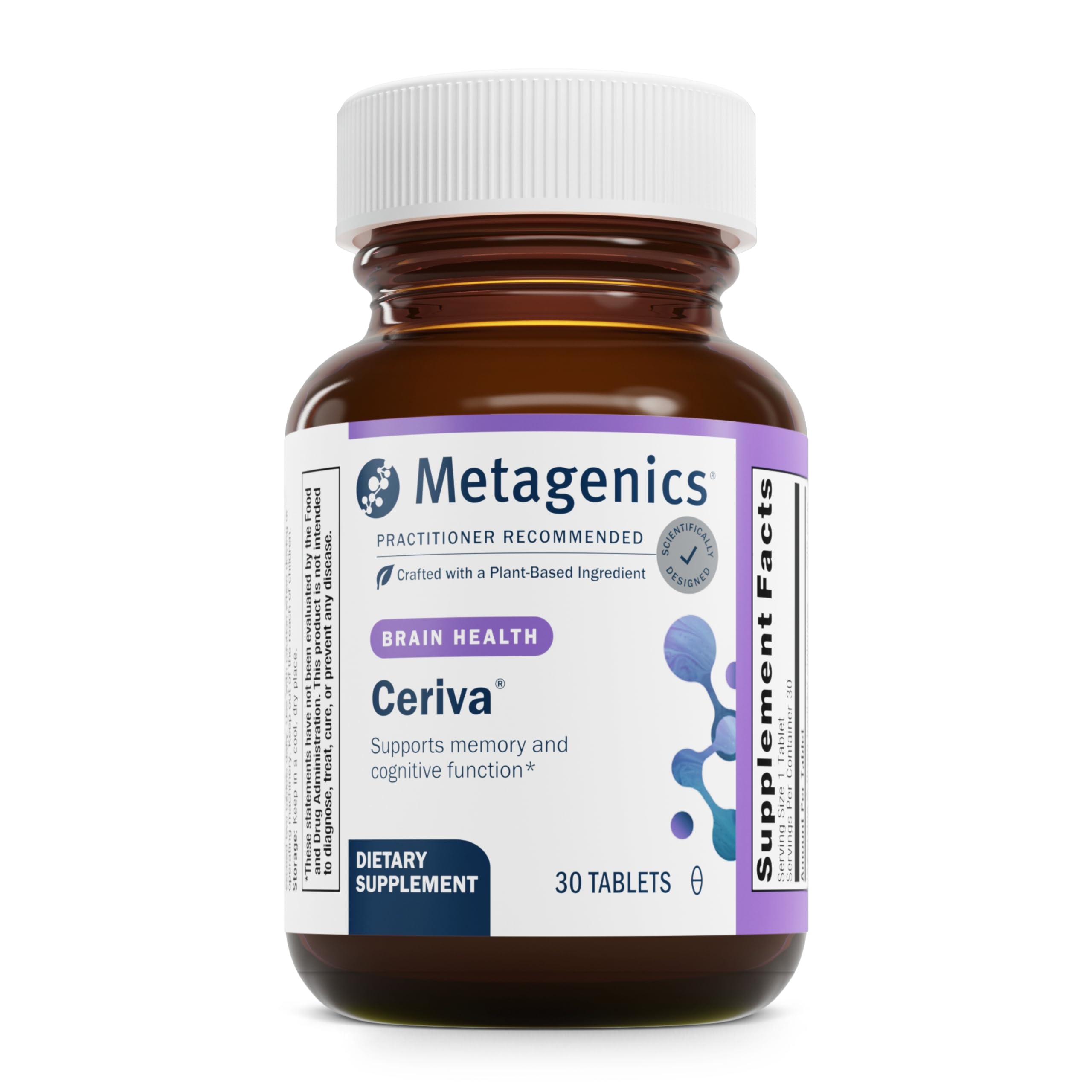 Metagenics Ceriva - Brain Health & Memory Support* - Brain Focus Aid* - Non-GMO & Gluten-Free - 30 Tablets