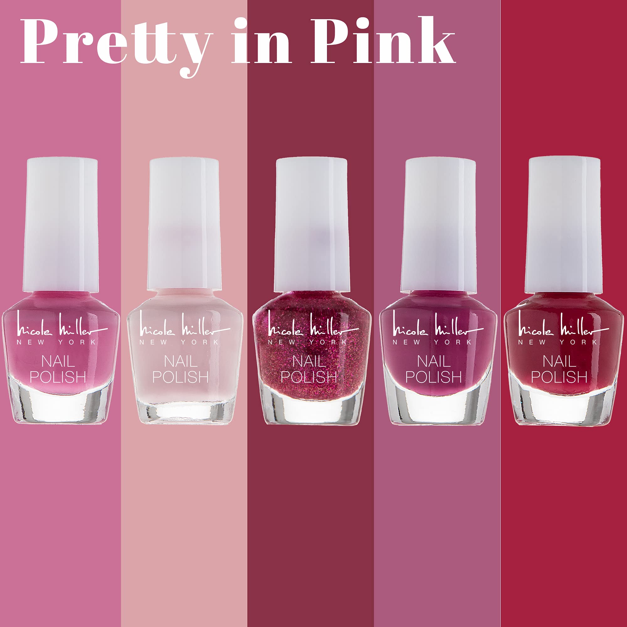 Nicole Miller New York Nicole Miller Mini Nail Polish Set/Floral Collection /15 Metallic And Trendy Colors