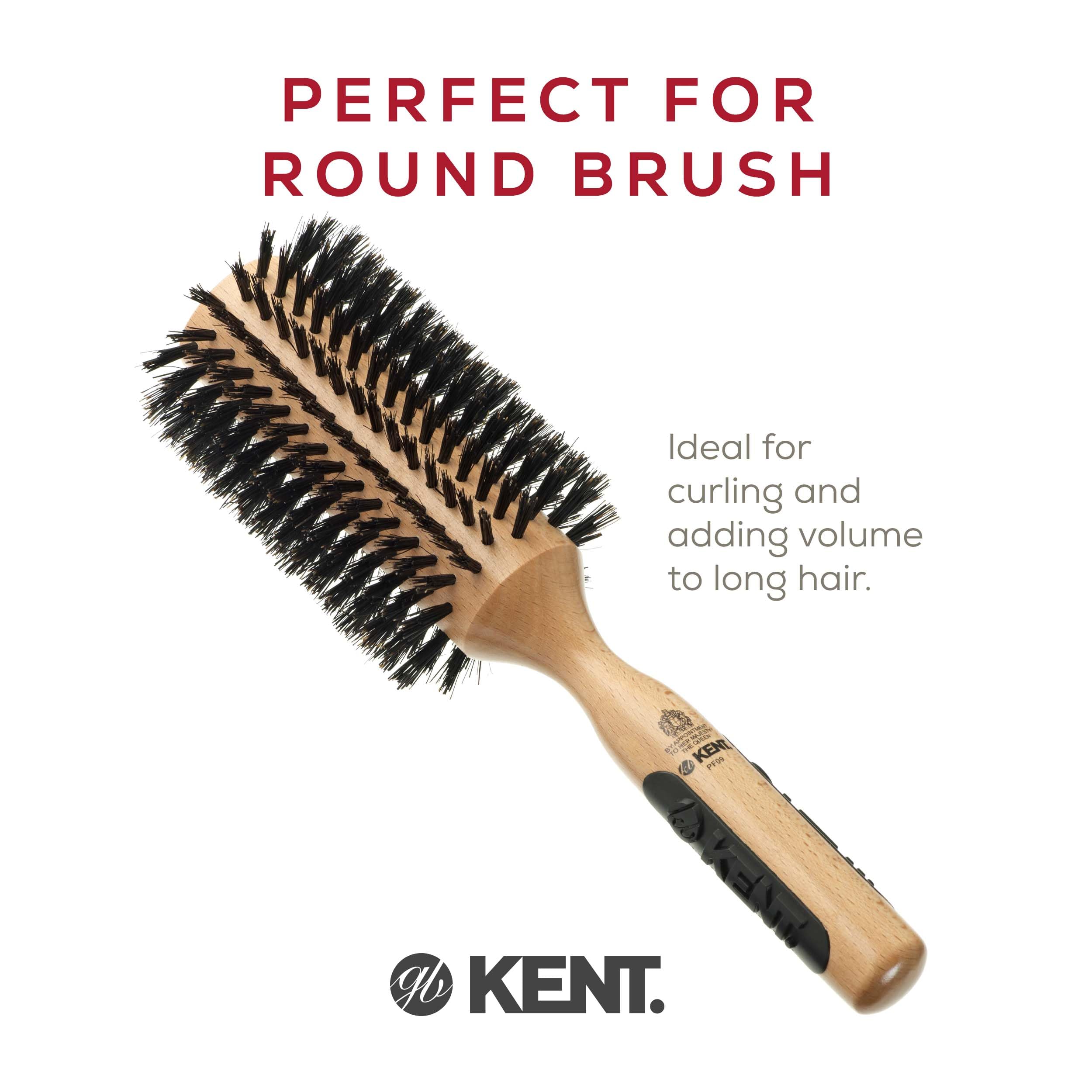 Kent Pure Bristle Large Radial Brush, Wood