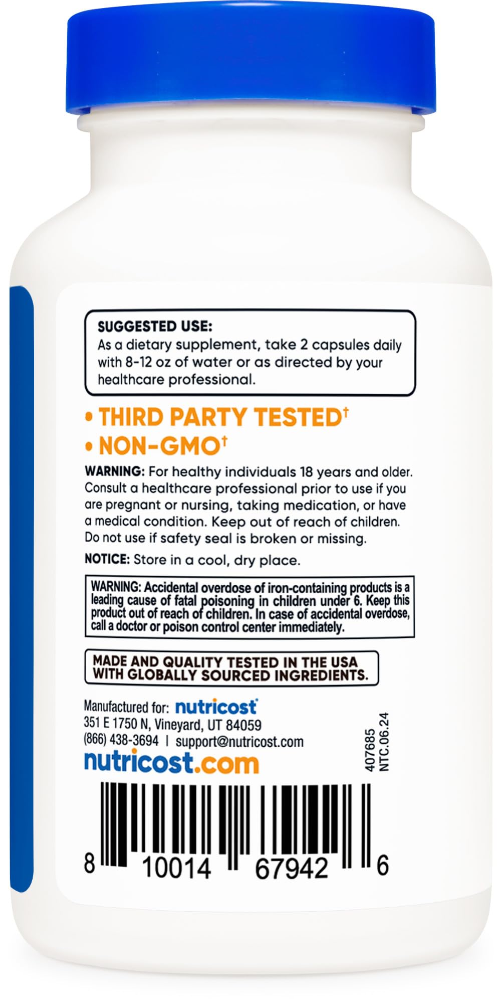 Nutricost Multivitamin with Probiotics 120 Vegetarian Capsules - Packed with Vitamins & Minerals