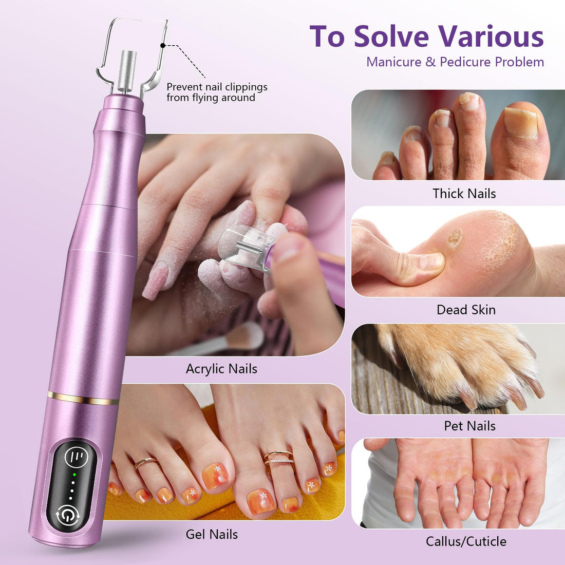 TUOBEO Cordless Nail Drill Electric Nail File Kit Rechargeable Professional Efile Nail Set, Portable Acrylic Gel Nail Polish Remover Machine Pedicure Manicure Tool, 11 Bits 56 Sanding Bands Salon Home