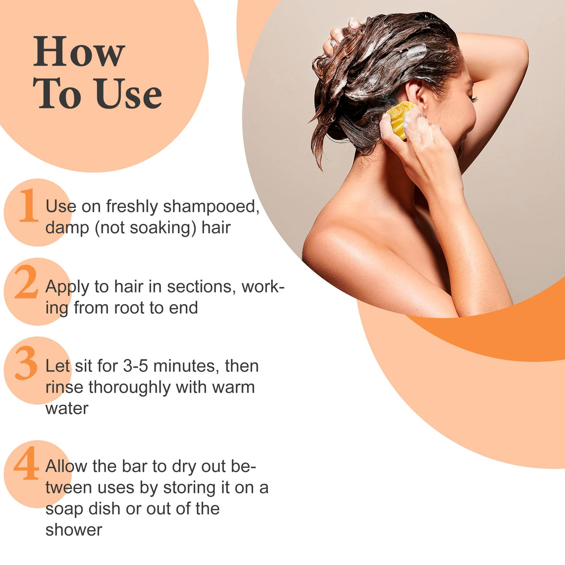 Relaxcation Ginger Root & Camelina Oil Conditioner Bar, Hydrating & Hair Growth, Handmade in USA, All Hair Type, 1 Count