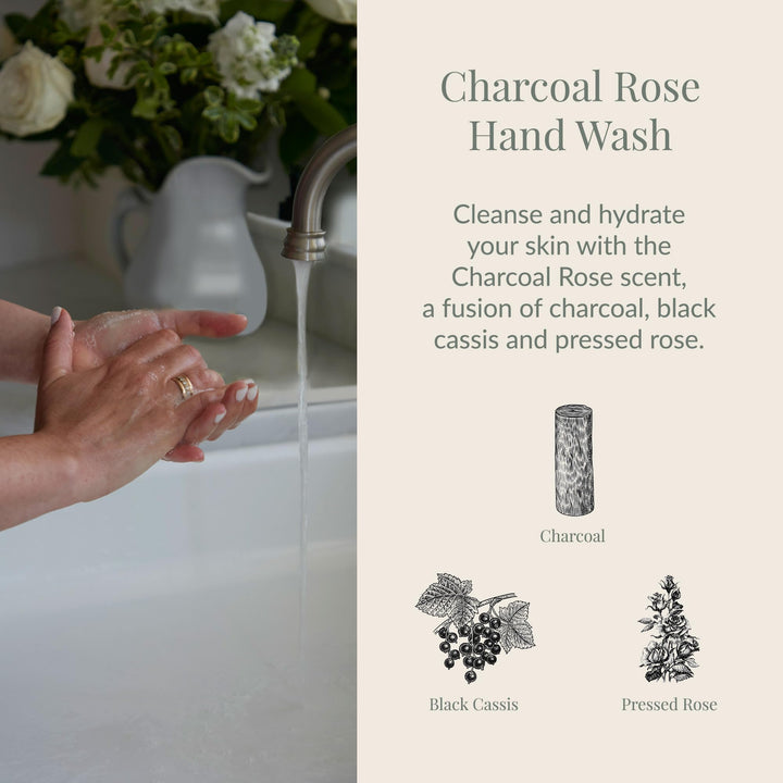 Archipelago Charcoal Rose Hand Wash, 17 Fl Oz
