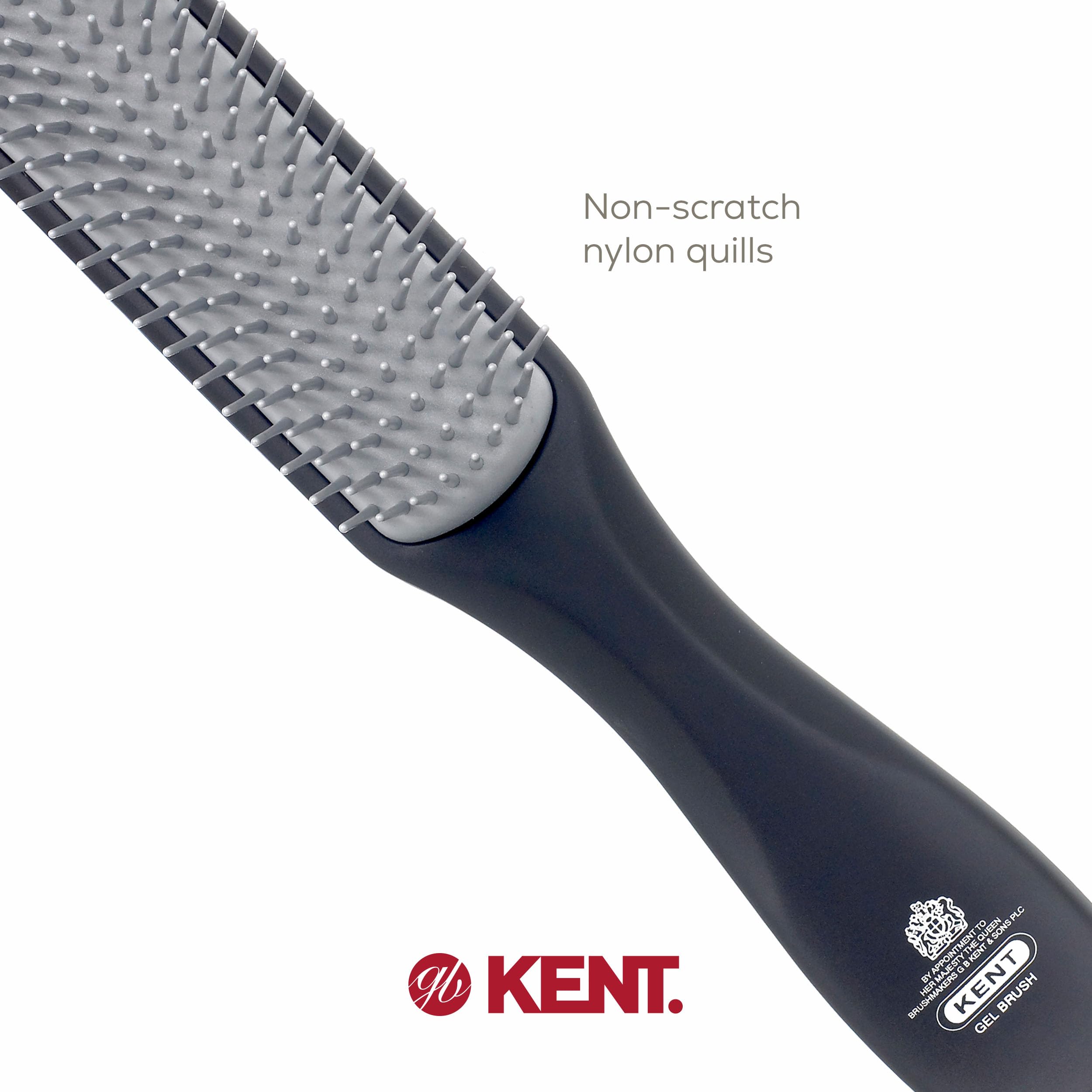 Kent Styler Brush for Thick and Short to Medium Hair for Unisex, Black