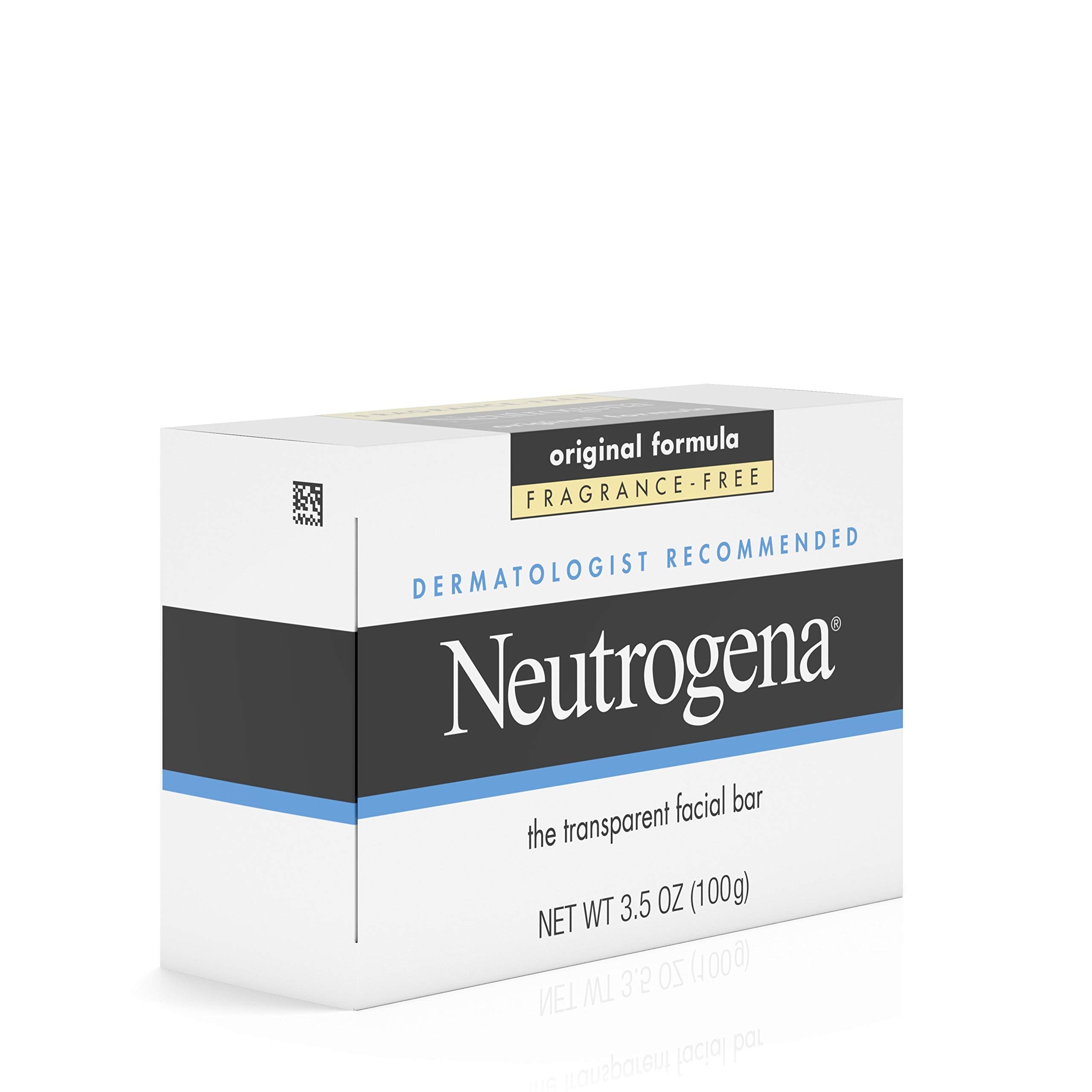 Neutrogena Transparent Facial Bar, Original Formula, Fragrance Free, 3.5 Ounce