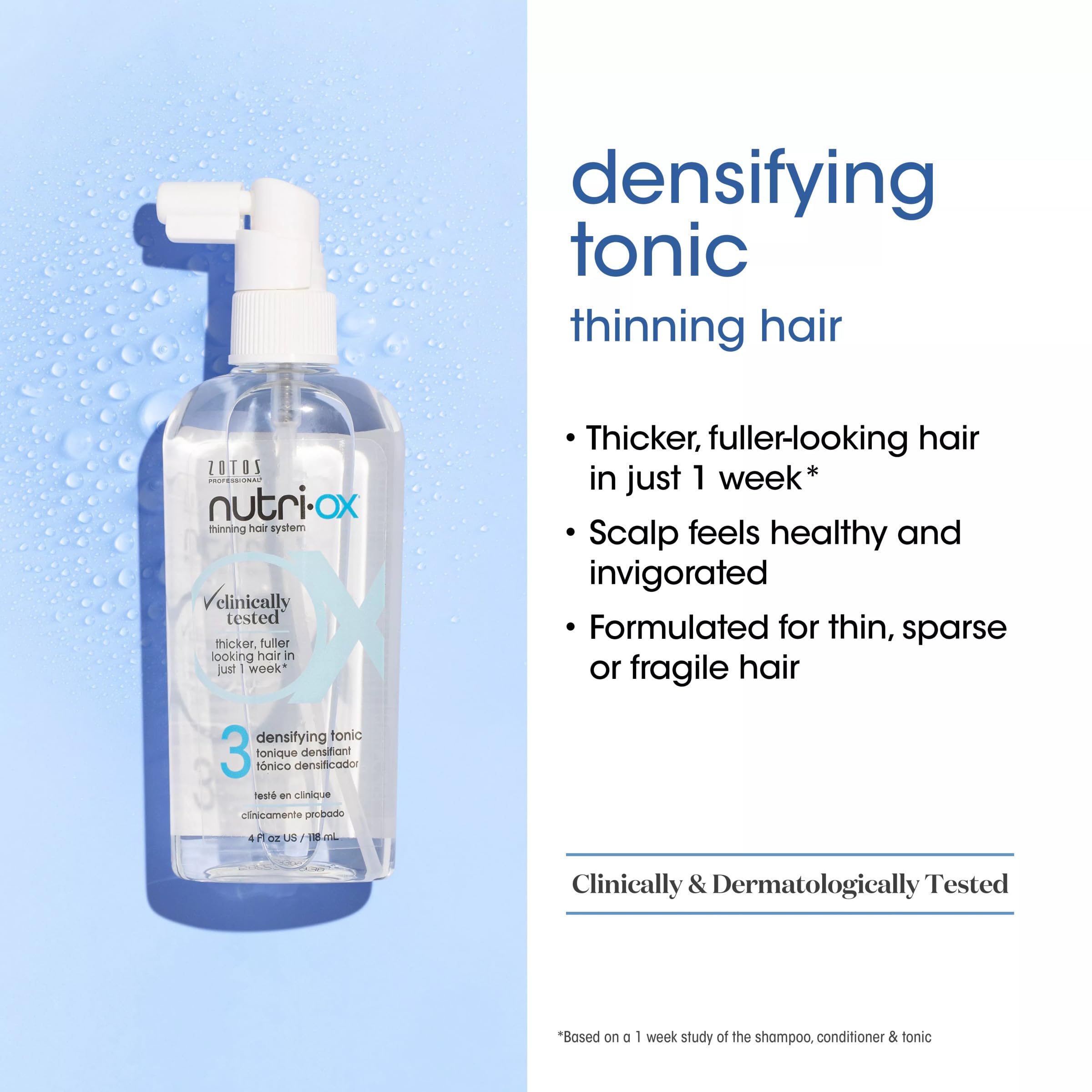 NUTRI-OX Starter Kit for Color-Treated Thinning Hair | Thicker, Fuller-Looking Hair | Peppermint | Clinically & Dermatologically Tested | 30 Day Supply