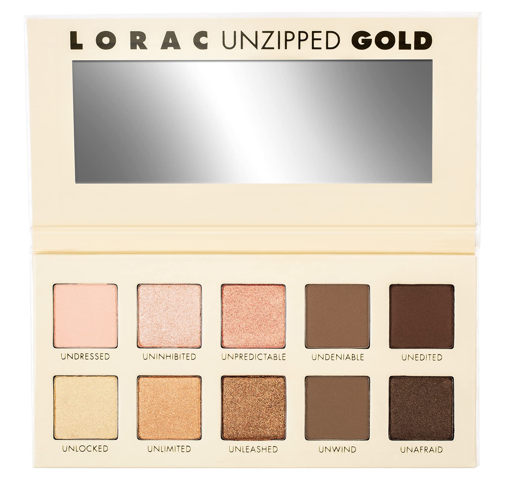 Lorac Unzipped Gold Shimmer And Matte Eye Shadow Palette, 6.3 Oz.