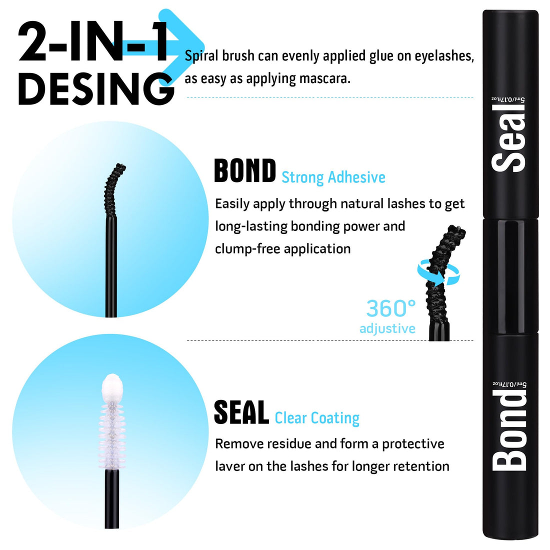 Geeneiya Lash Extension Kit Thick Cluster Lashes DIY Eyelash Extension Kit Individual Lashes Kit with Lash Bond and Seal Glue, Lash Applicator, DIY at Home for Beginners(Thick 60D+80D, 280Pcs)