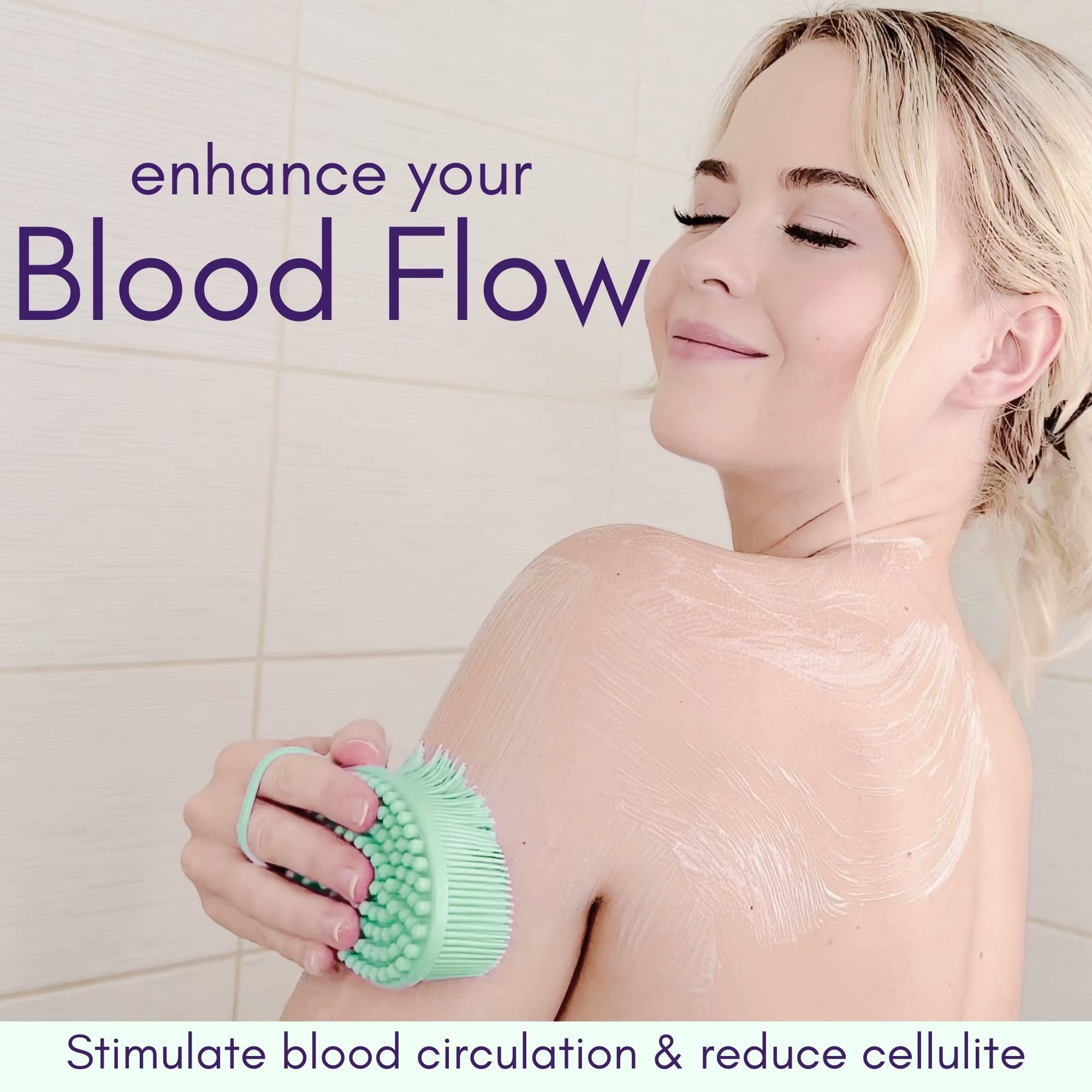 Avilana Silicone Body Scrubber – Dual-Sided Silicone Loofah for Shower, Body Scrubber for Men & Women, Gentle Loofa Alternative, Easy-to-Clean Silicone Body Scrubber Exfoliator