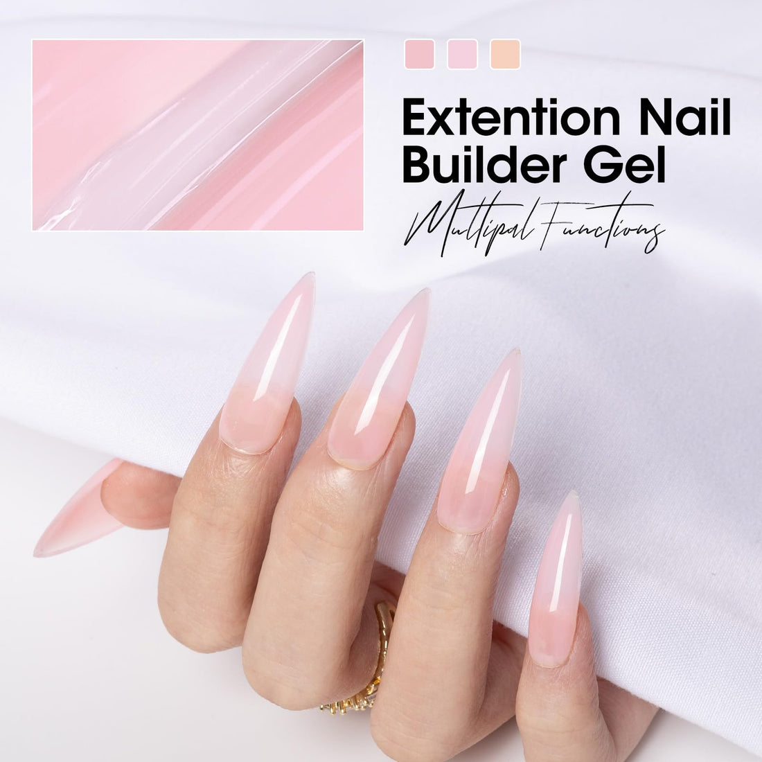 Gellen New Soak Off UV Builder Gel Set, (15ml, 4 Colors)