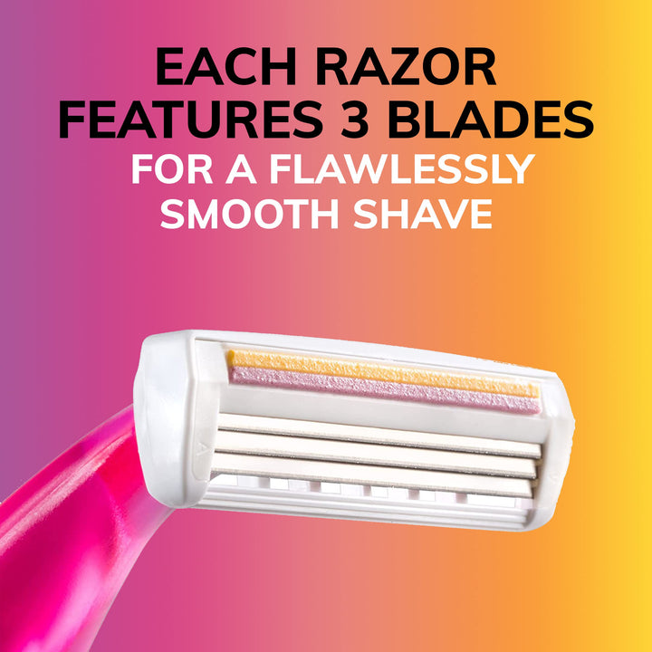 BIC Soleil Color Collection 3-Blade Disposable Razors for Women, 10-Count