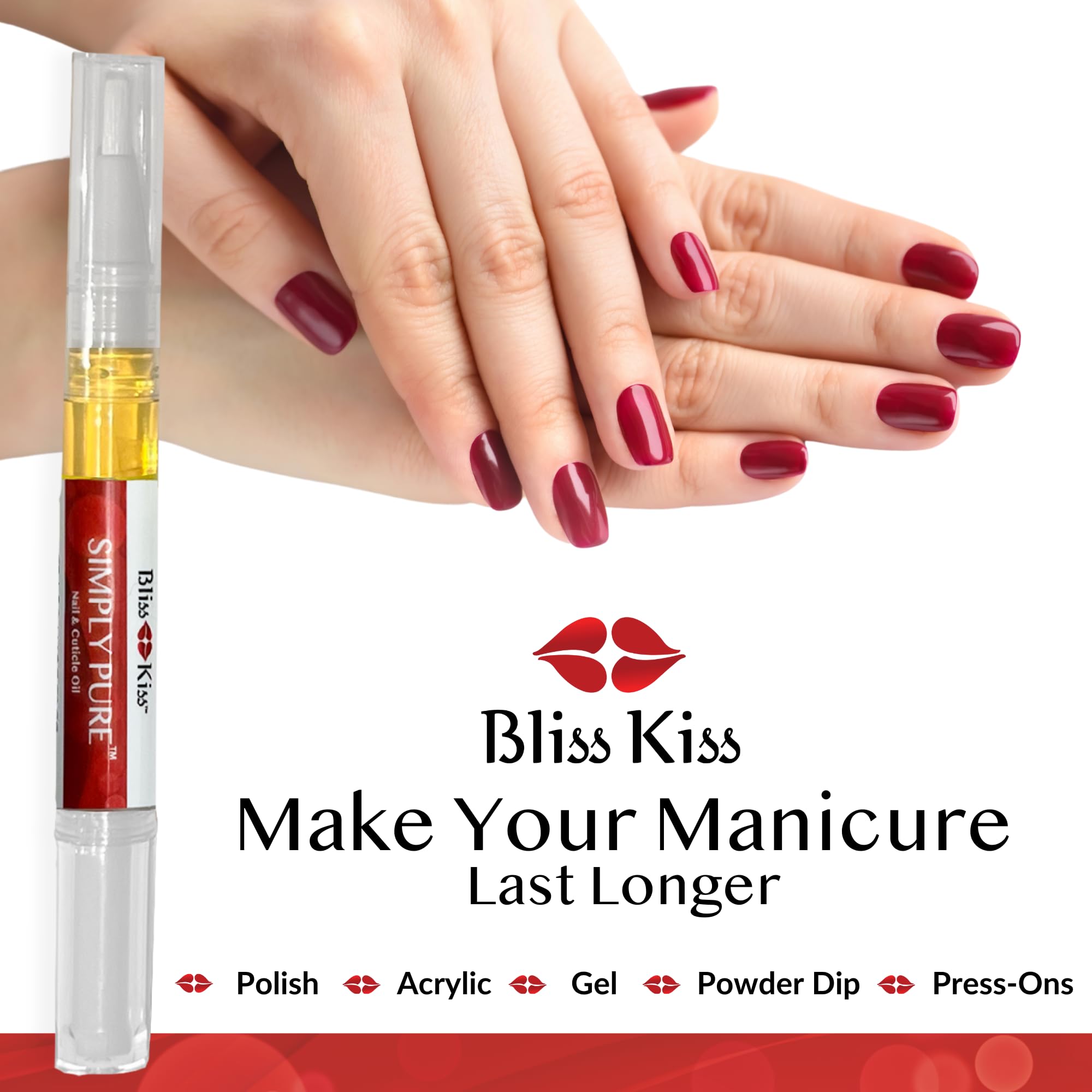 Bliss Kiss Pure Cuticle & Nail Oil Pen - Fragrance Free - Better Than OPI Avoplex