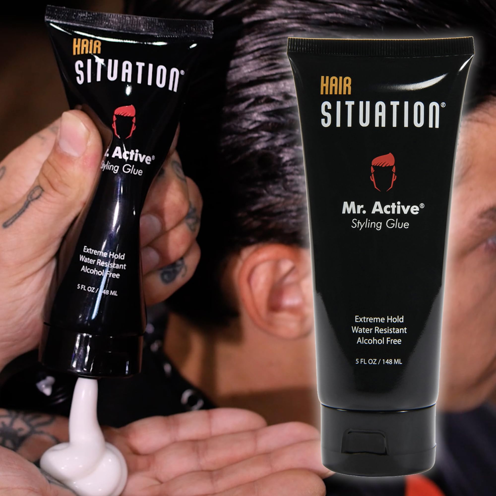 Mr Active Styling Glue Extreme Hold Water Resistant Alcohol Free