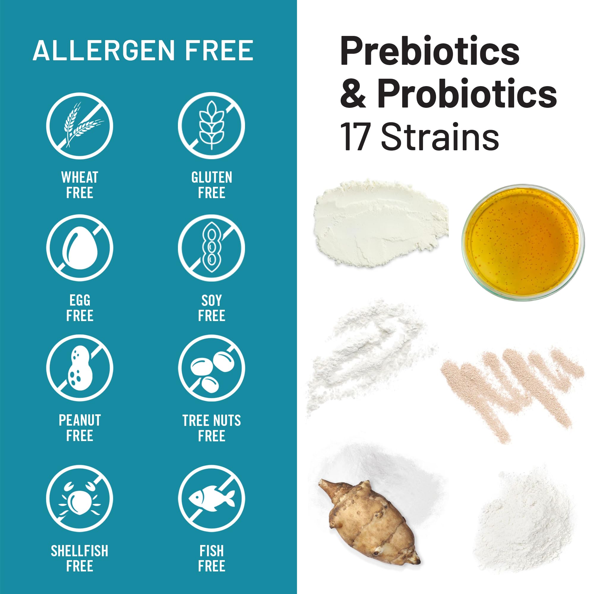 NatureWise Probiotics 60 Billion CFU - 17 Strains + Organic Prebiotics - Immune, Digestive & Gut Health Support for Women & Men - Vegetarian, Gluten-Free, Non-GMO - 30 Capsules[1-Month Supply]