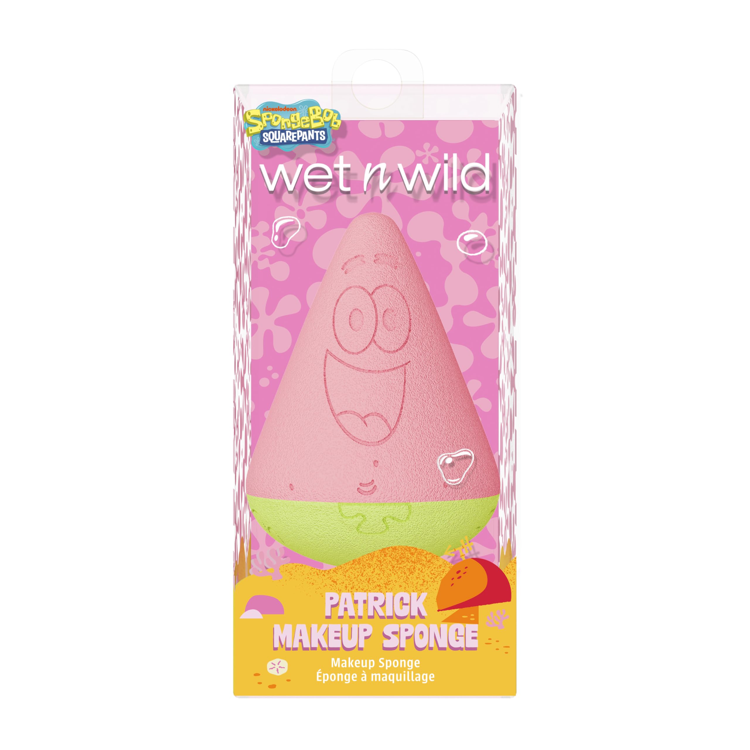 wet n wild SpongeBob SquarePants Collection Makeup Sponge, Hydrophilic, Reusable 3D Beauty Blender for Foundation, Contour & Highlighting, Patrick Star Edition