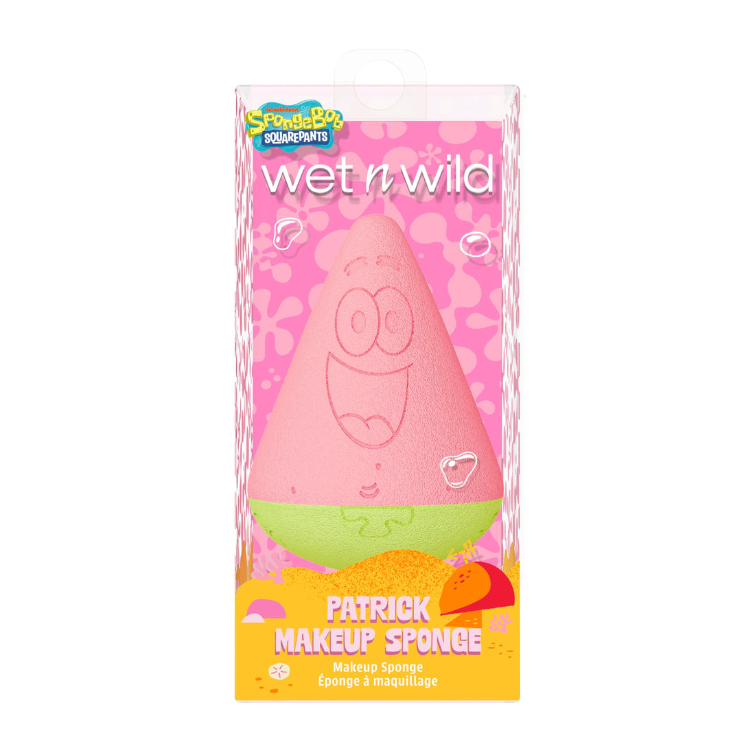 wet n wild SpongeBob SquarePants Collection Makeup Sponge, Hydrophilic, Reusable 3D Beauty Blender for Foundation, Contour & Highlighting, Patrick Star Edition