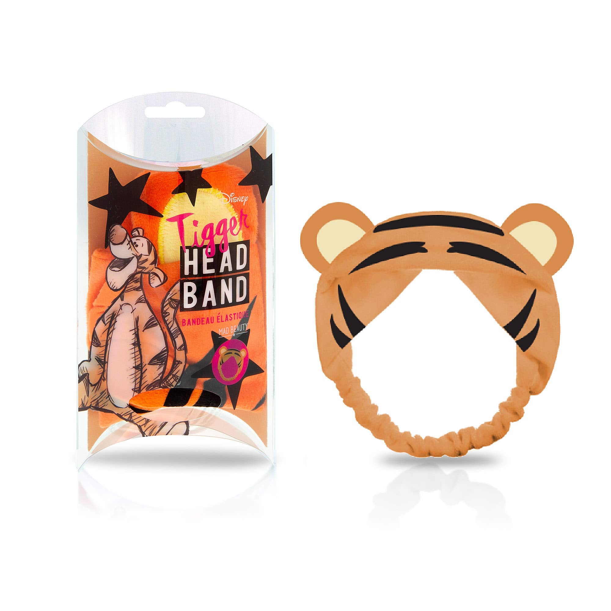 MAD BEAUTY Disney Winnie the Pooh Tigger Make-Up Headband, Keeps Hair Neatly Tucked Away Out of Face, Comfortable, Soft Costume Headband, Use While Doing Make-Up, Applying Creams, or Face Masks