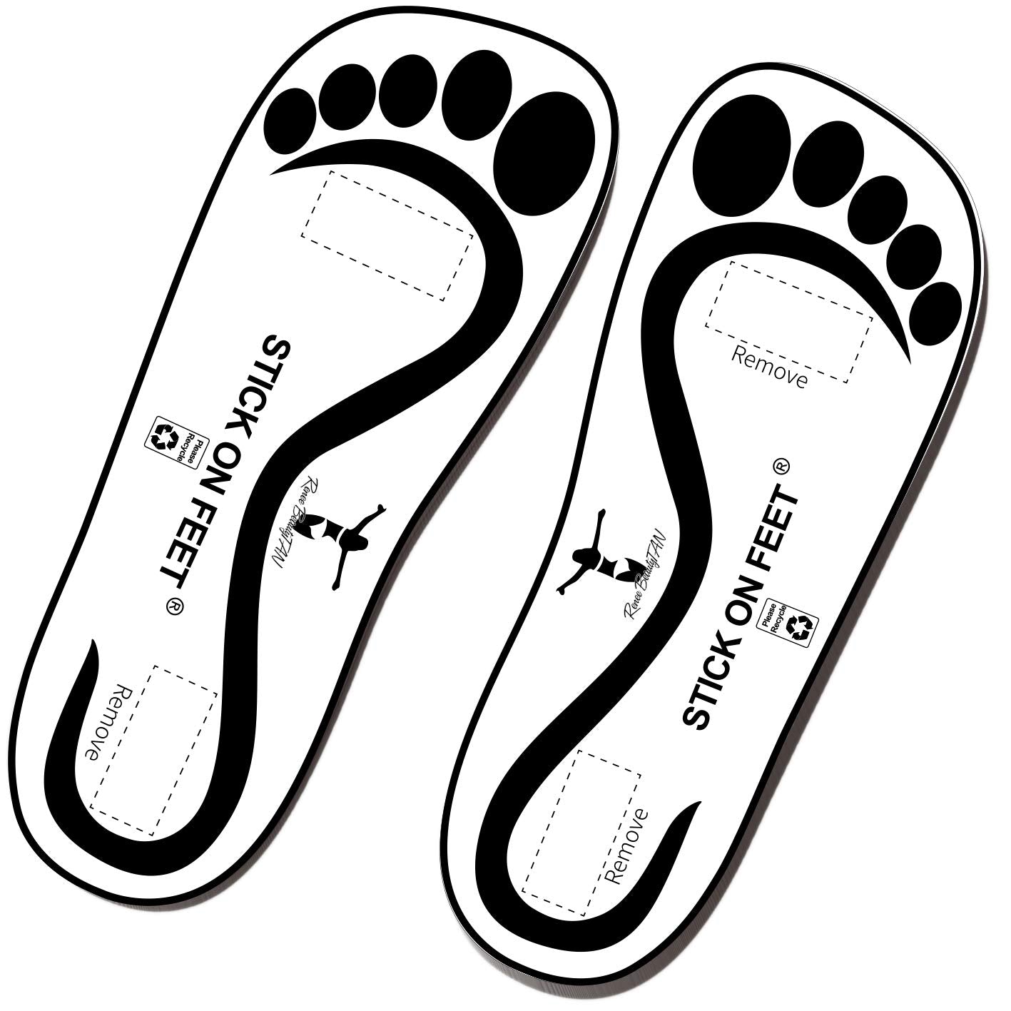 60Pairs(120feets) Spray Tanning DISPOSABLE STICK ON FEET PADS