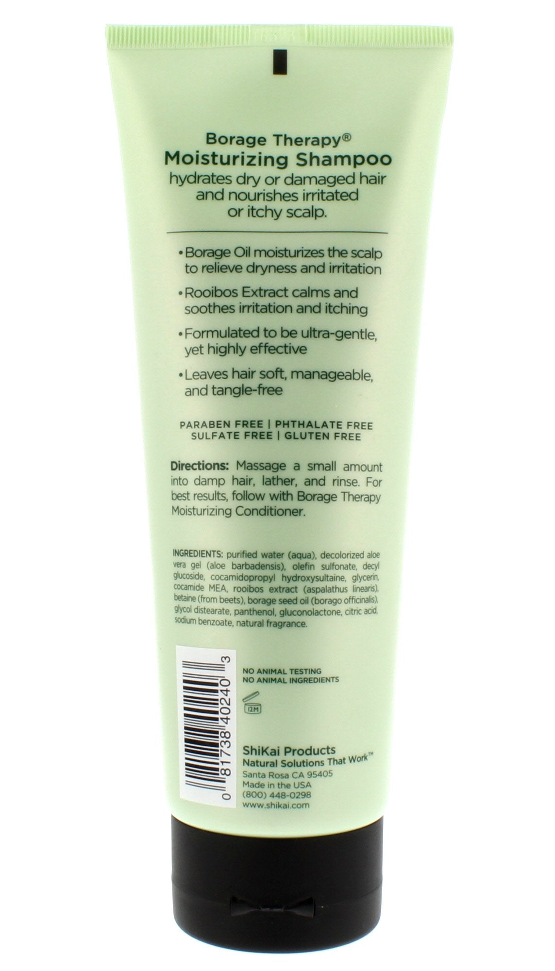 Shikai Borage Therapy Moisturizing Shampoo, 8 Oz