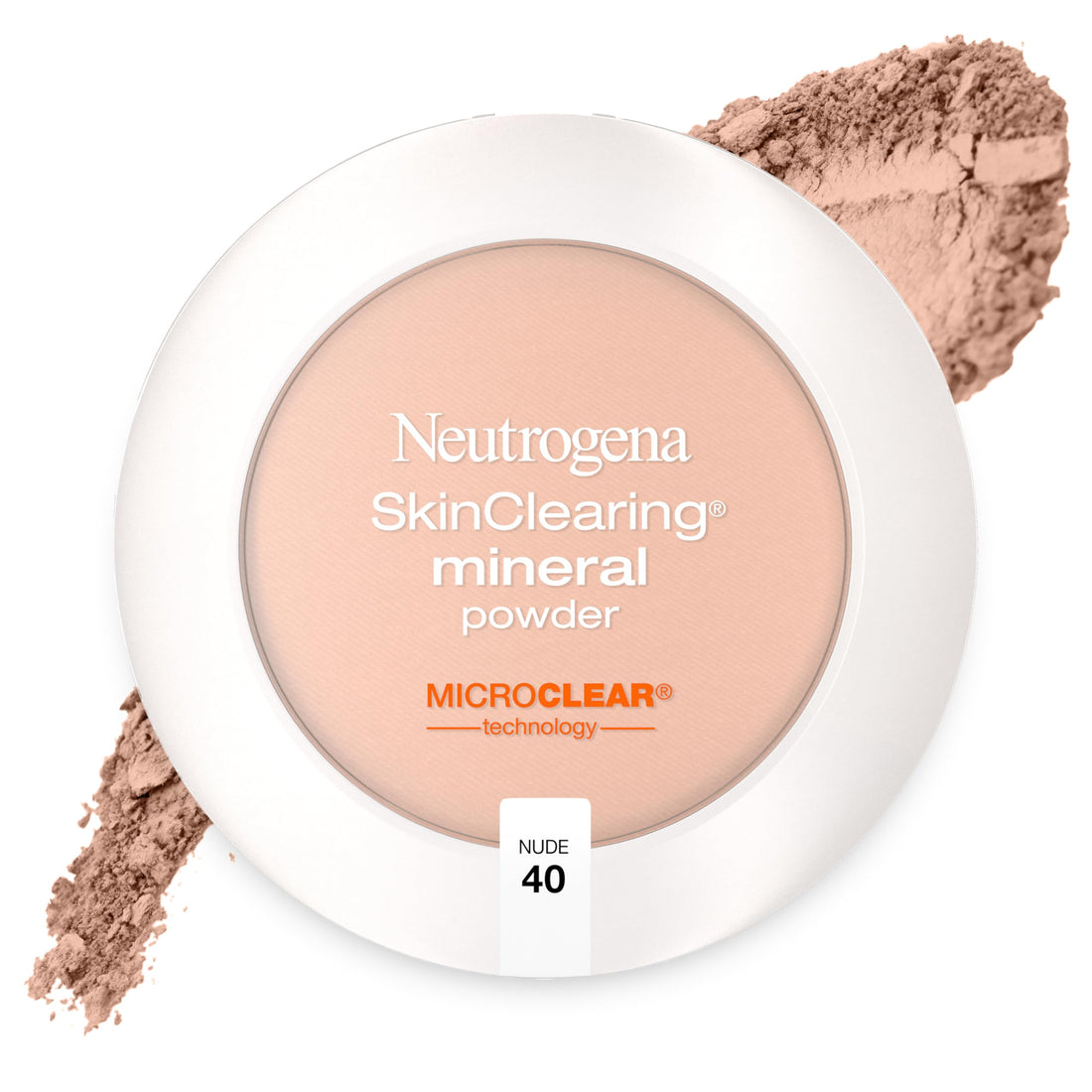 Neutrogena SkinClearing Mineral Acne-Concealing Pressed Powder Compact, Shine-Free & Oil-Absorbing Makeup with Salicylic Acid to Cover, Treat & Prevent Acne Breakouts, Nude 40, .38 oz (Pack of 2)