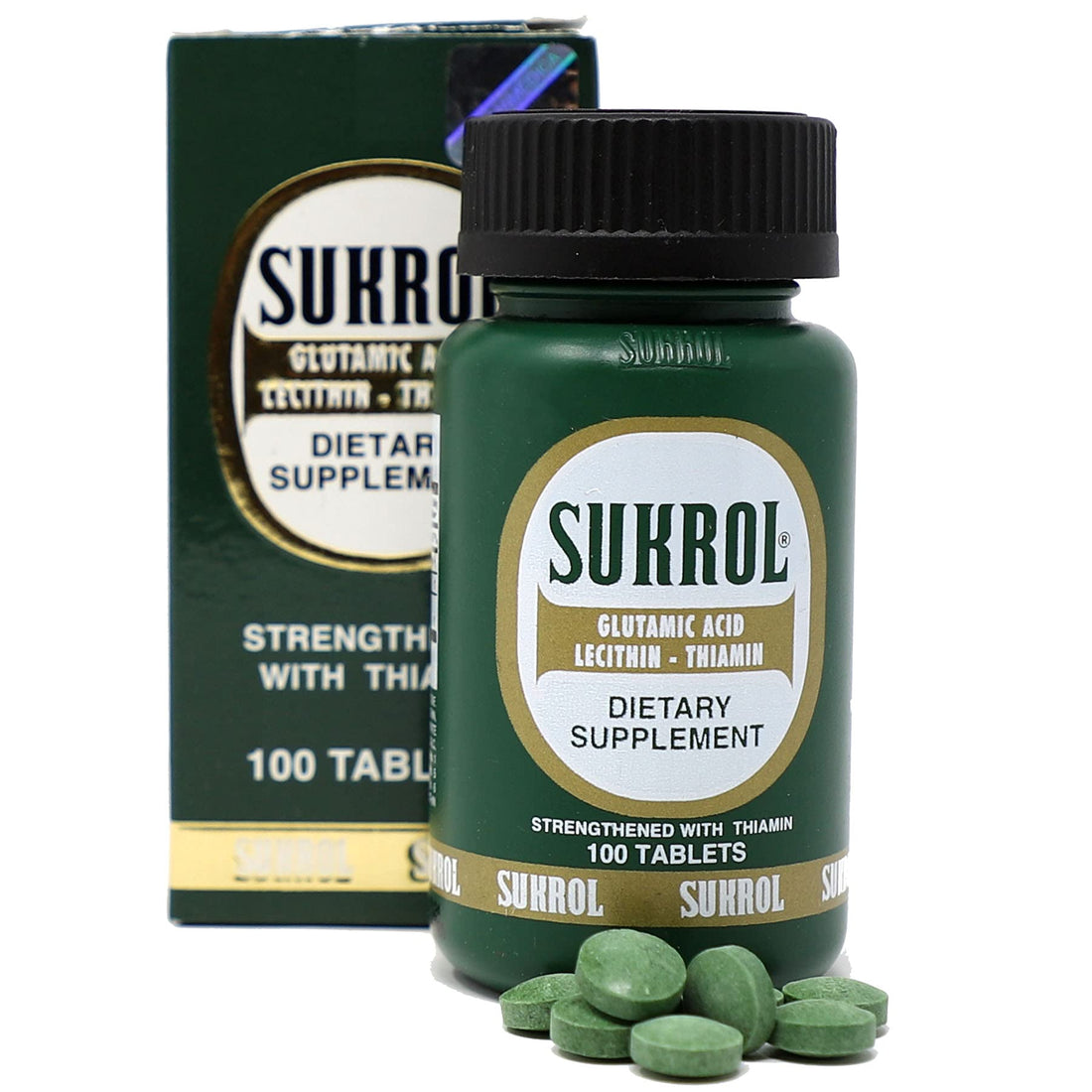 SUKROL, Vitamin, Improve Healthy Brain Function, 100 Tablets, Bottle