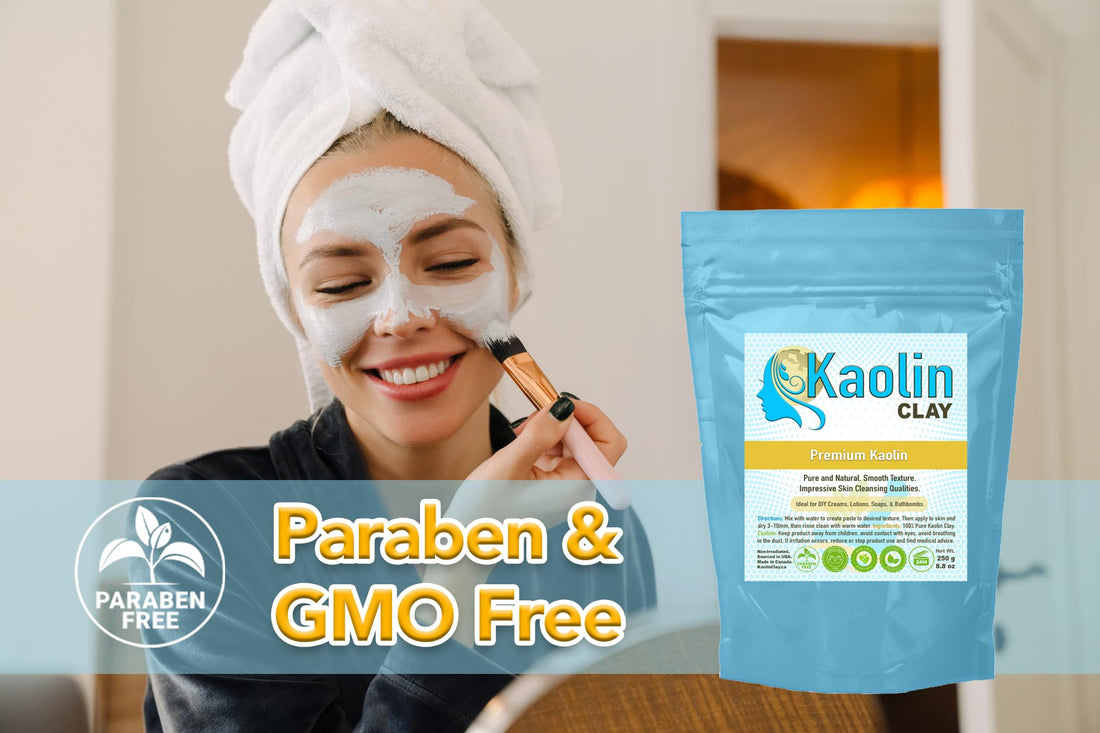 Pure Kaolin Clay - 100% Natural | 8.8 Ounces/250g | Smooth and Silky Texture, Easy Mixing, Perfect for Face, Body, and Bathbombs