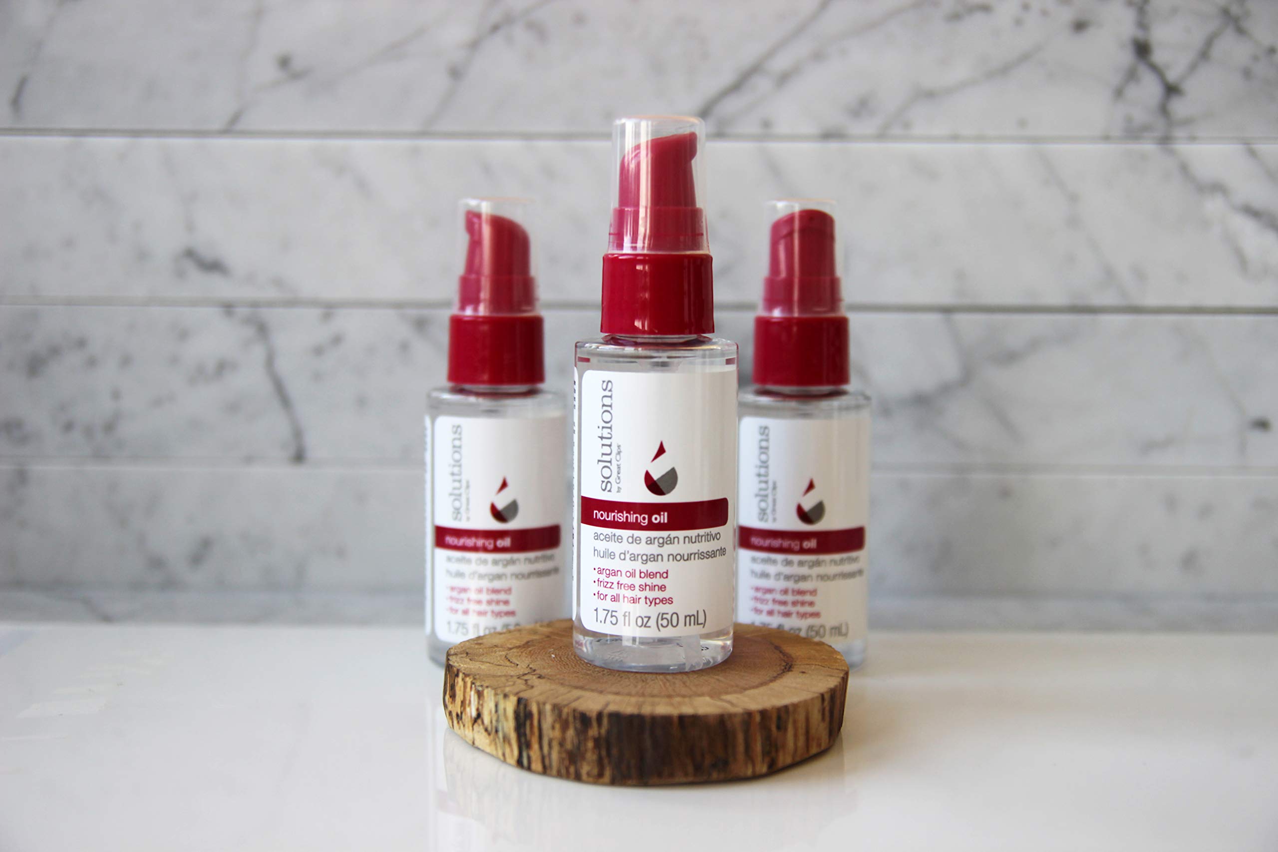 GREAT CLIPS Solutions Nourishing Oil, 1.75oz | Argan-Oil Blend Hydrates Hair & Skin | Great for Dry, Damaged Hair