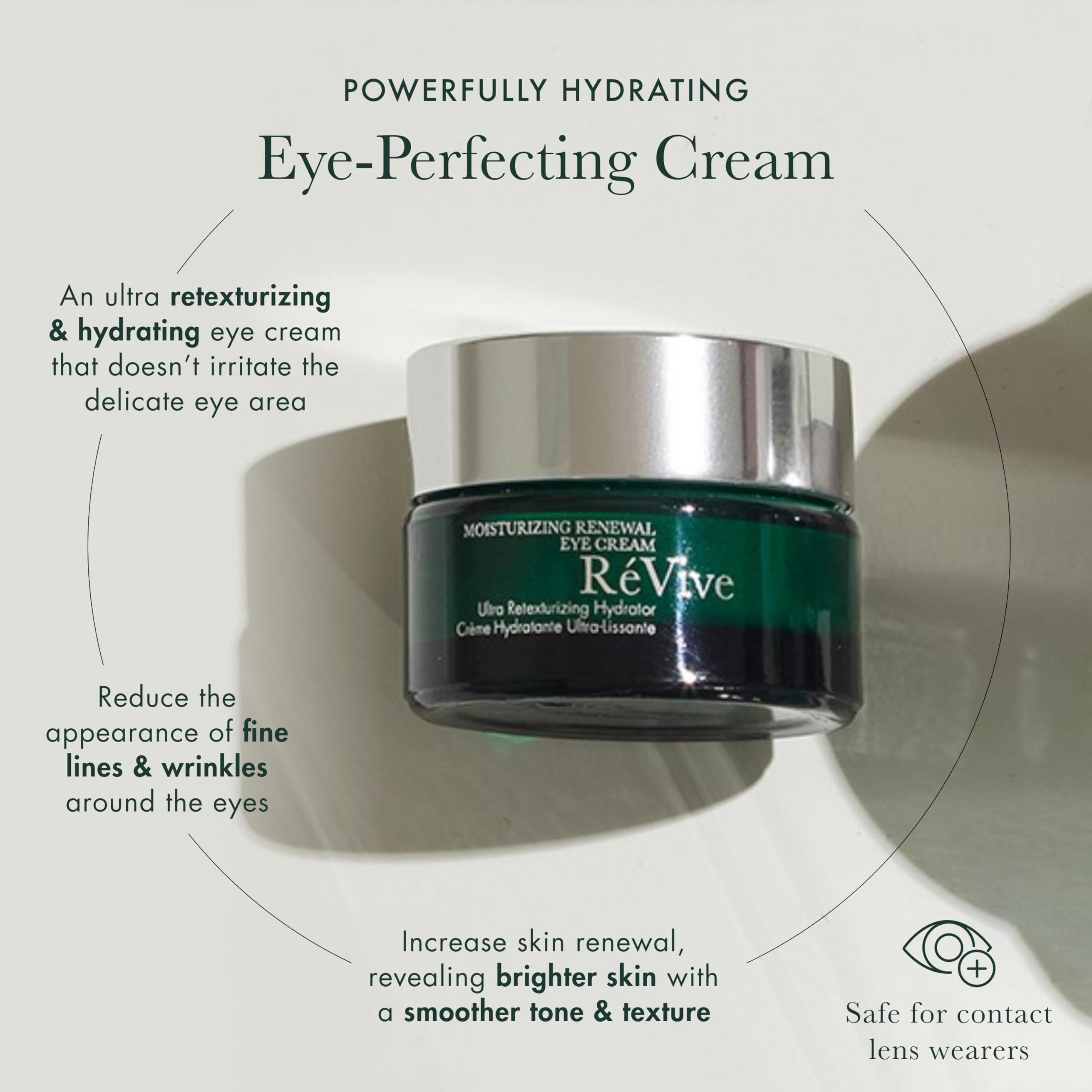 RéVive Renewal Under Eye Cream - Retexturizing Eye Cream for Wrinkles - Helps to Reduce Crow's Feet and Improve Skin Texture & Moisturization - Suitable for All Skin Types (0.5 oz)