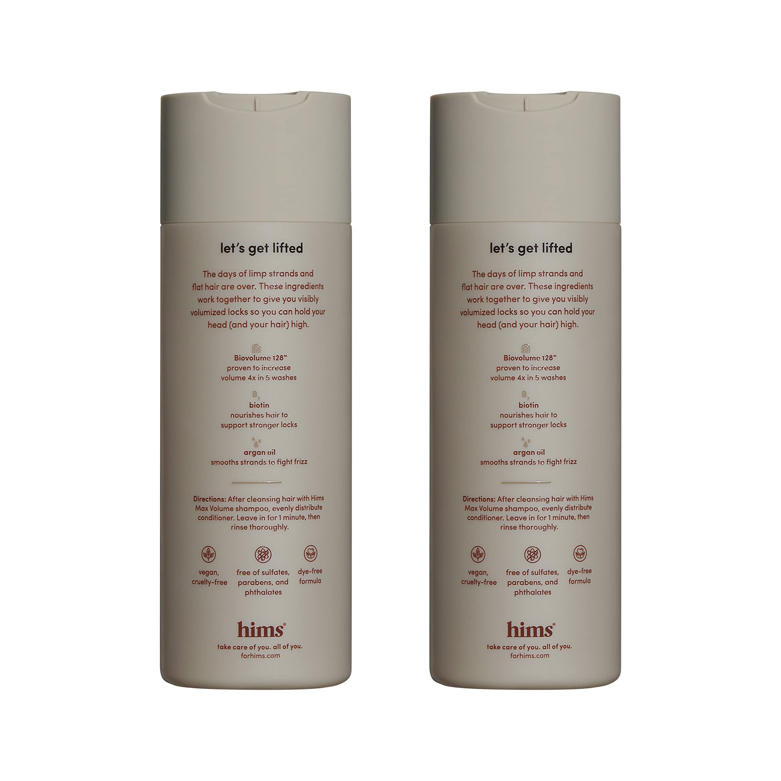 hims Max Volume Conditioner, 2 Pack - Volumizing Conditioner for Men with Biotin - Adds Lightweight Volume, Shine & Bounce - Citrus Spice - 2 x 6.4 fl oz