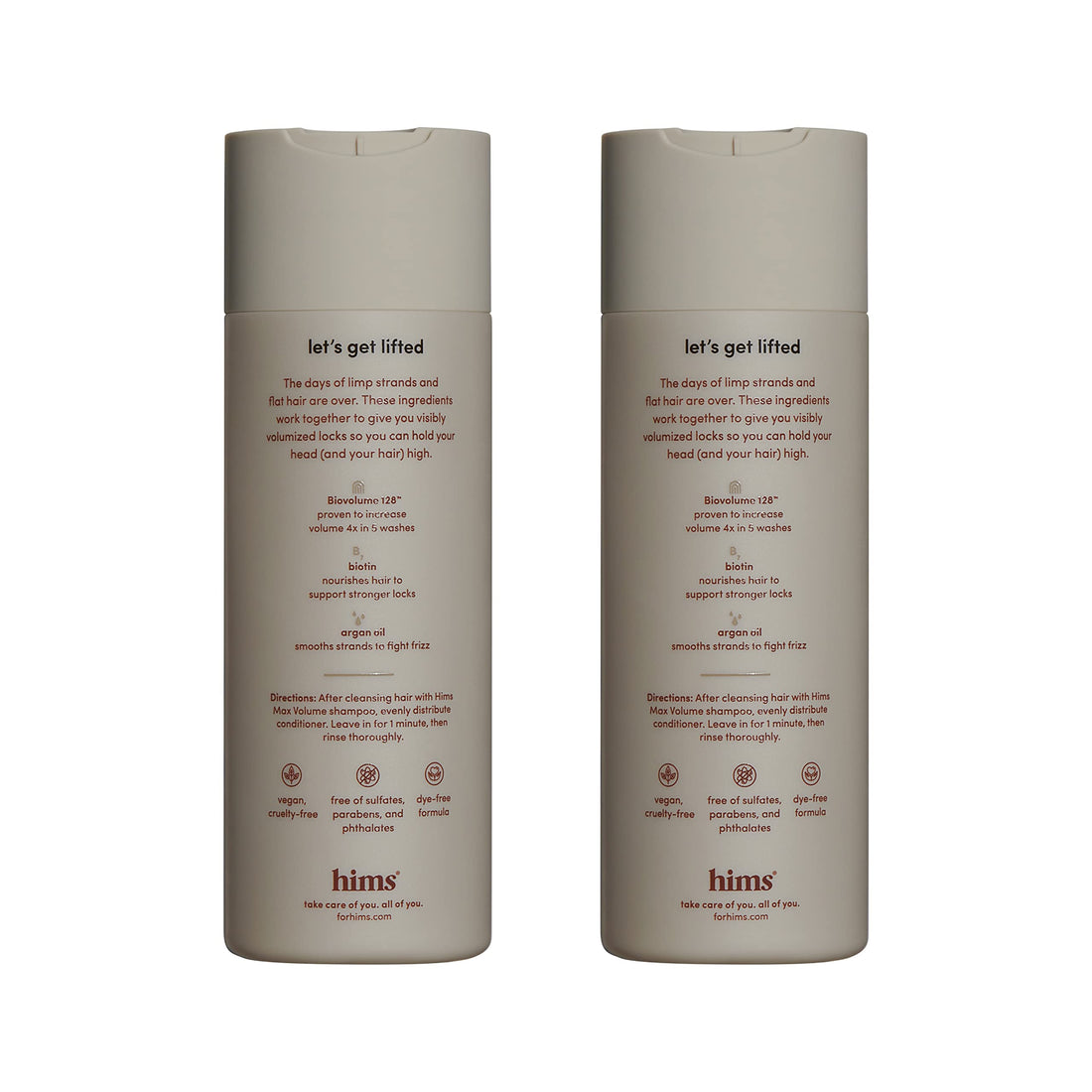 hims Max Volume Conditioner, 2 Pack - Volumizing Conditioner for Men with Biotin - Adds Lightweight Volume, Shine & Bounce - Citrus Spice - 2 x 6.4 fl oz