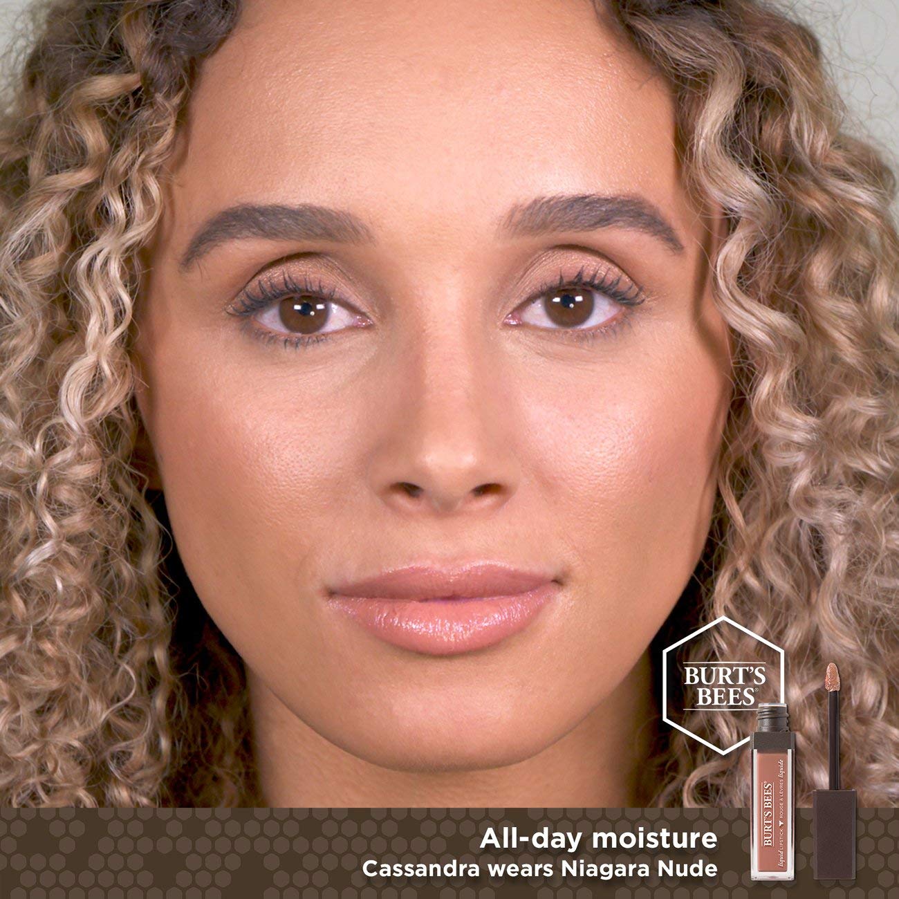 Burt's Bees 100% Natural Glossy Liquid Lipstick, Niagara Nude, 1 Tube