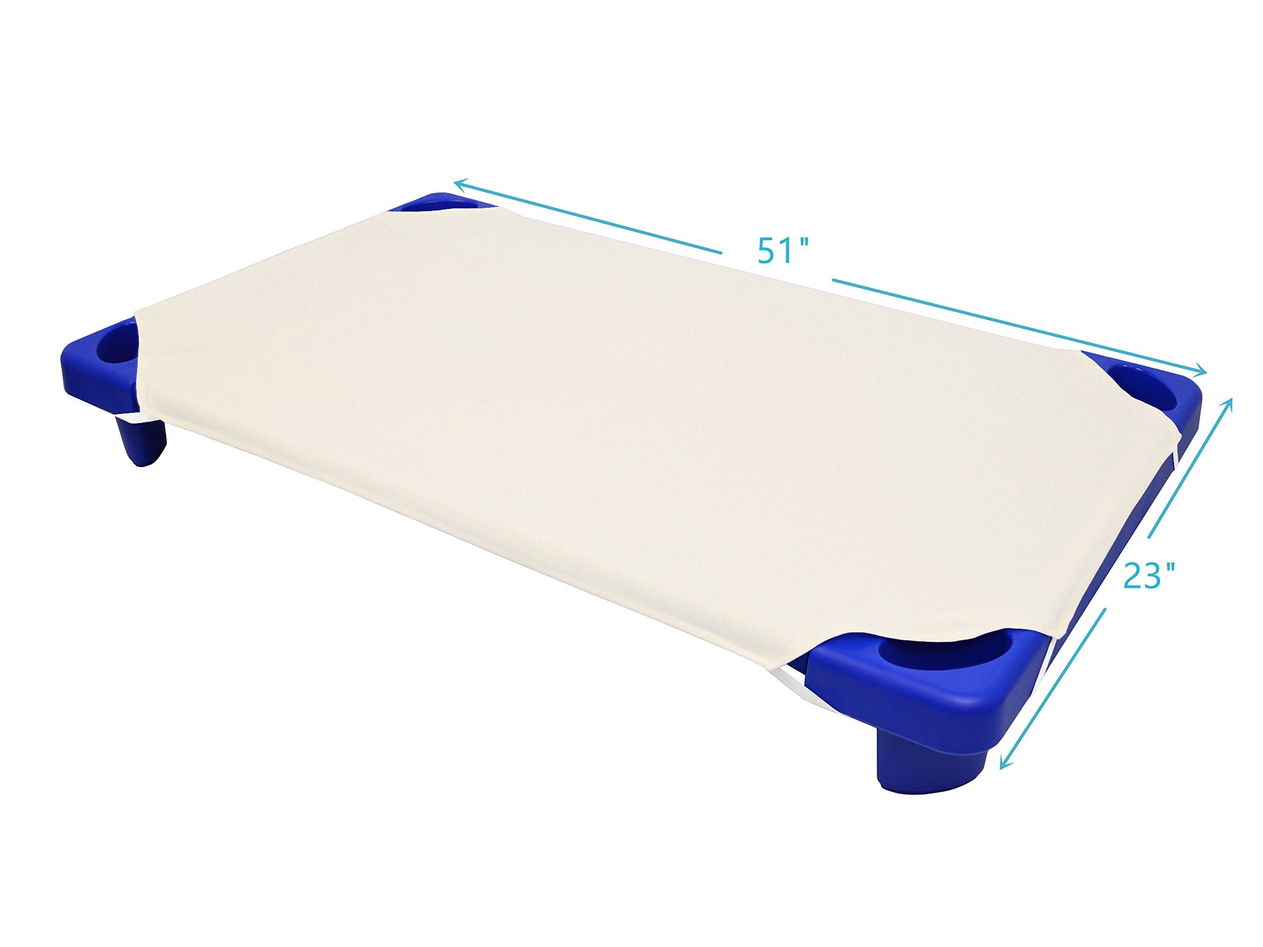 American Baby Company 10-Piece 100% Natural Cotton Percale Standard Daycare/Pre-School Cot Sheet, Cream, 23 x 51, Soft Breathable