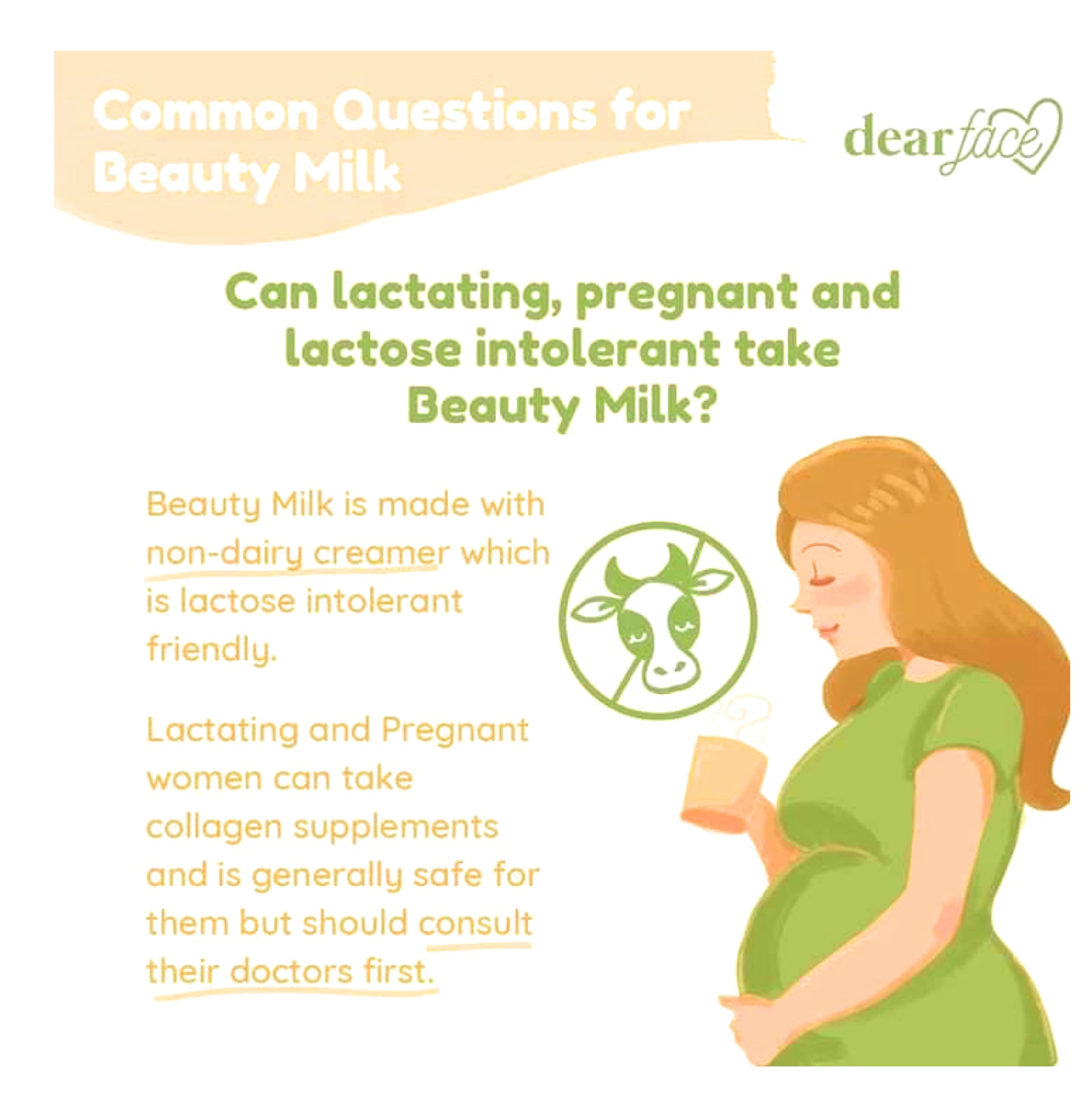 Dear Face Beauty Milk Japanese Collagen MELON Drink - 50,000mg Hydrolyzed Collagen, 6.3 Ounce (Pack of 1)