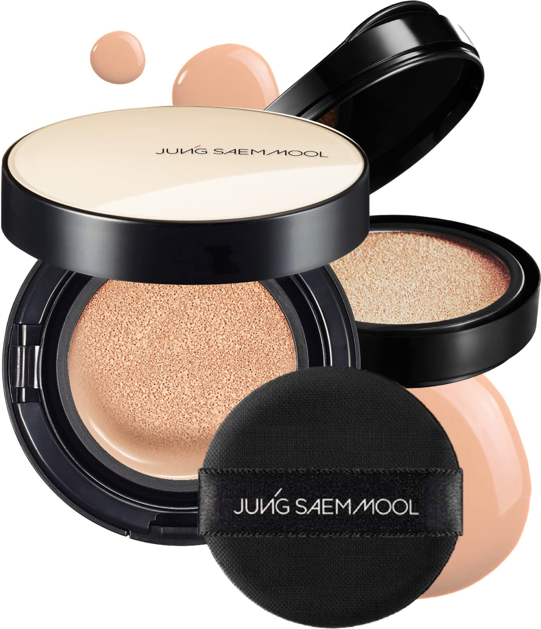 JUNG SAEM MOOL Official Skin Nude Cushion Refill with SPF 50+/PA+++ (Fair Pink) (JUNGSAEMMOOL) (Cushion Foundation Cream, Base Makeup, Korean Cosmetics)