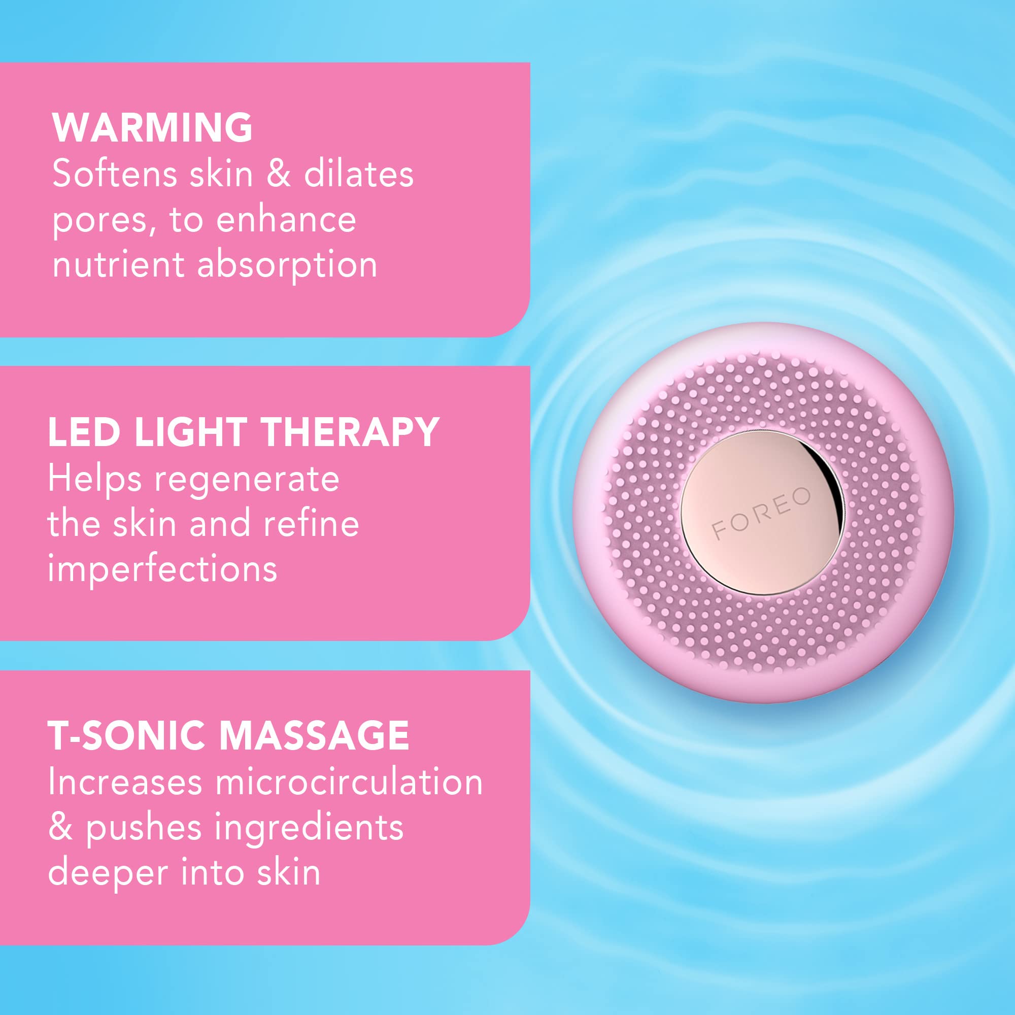 FOREO UFO Mini Face Mask Treatment, Full LED Spectrum & Red Light Therapy for Face, Warming, Face Moisturizer, Dark Spot & Acne Scar Treatment for Face, Anti Aging, Nourishing, Mint