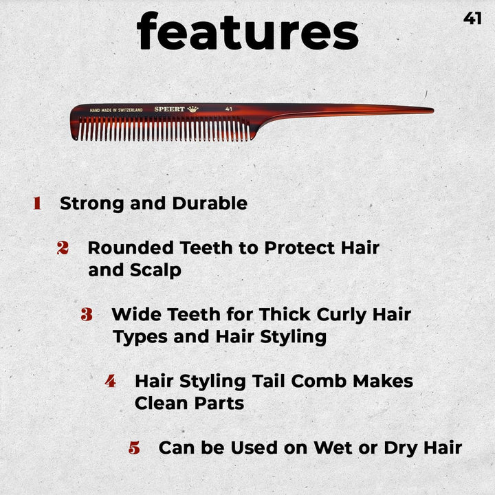 Hand-made tortoise comb #41 by Speert