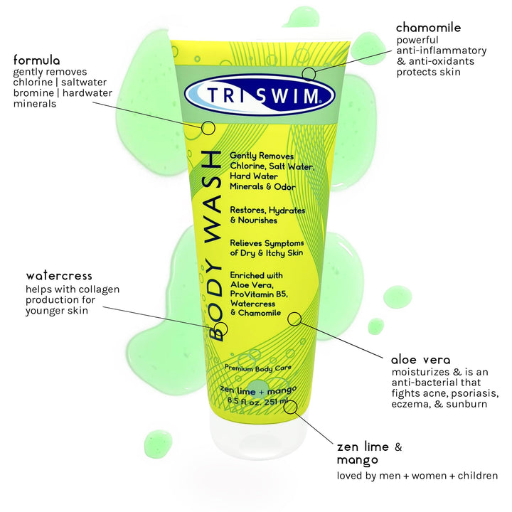 TRISWIM Chlorine Removal Body Wash,1 Pc