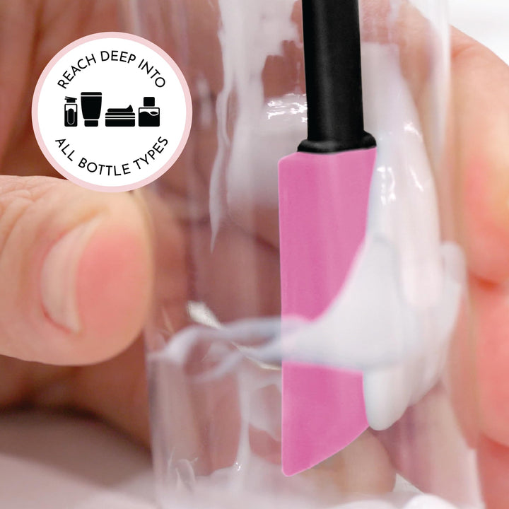 S&T INC. Beauty Spatulas, Pink and Purple, 4 Piece Set, Large and Small Sizes for Beauty and Kitchen, 4 Count