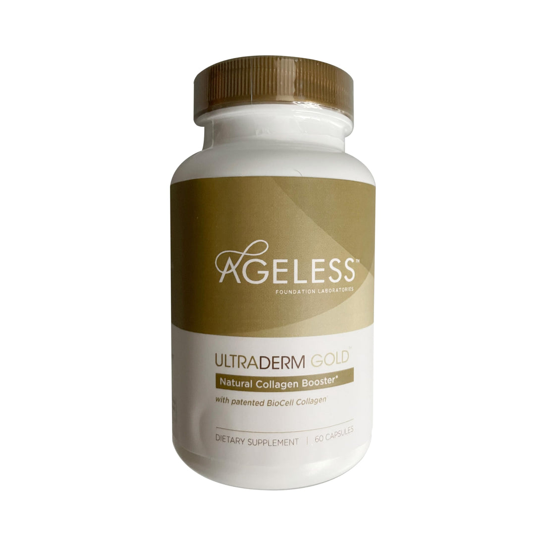 Ageless UltraDERM Gold - Natural Collagen Booster with BioCell Collagen - 60 Count