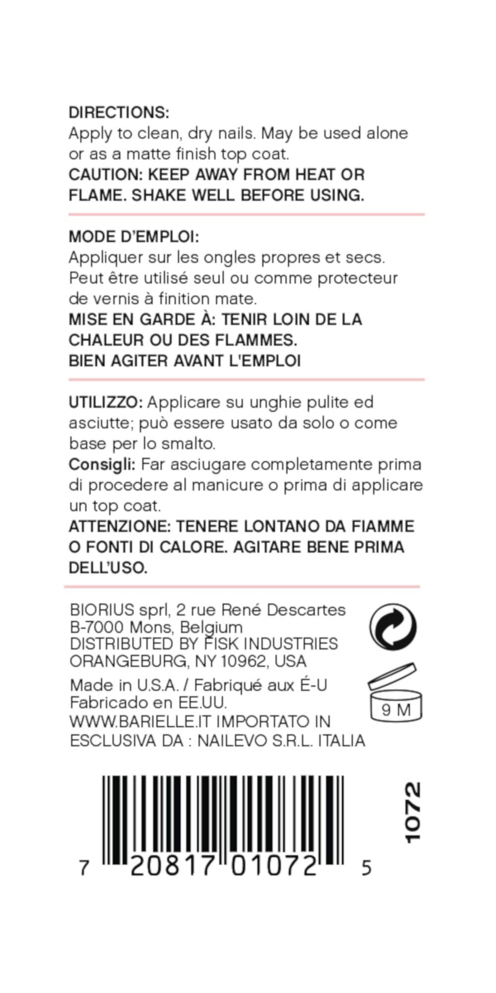 Barielle Protect Plus Color Nail Strengthener, Light Pink, 0.5 Ounce