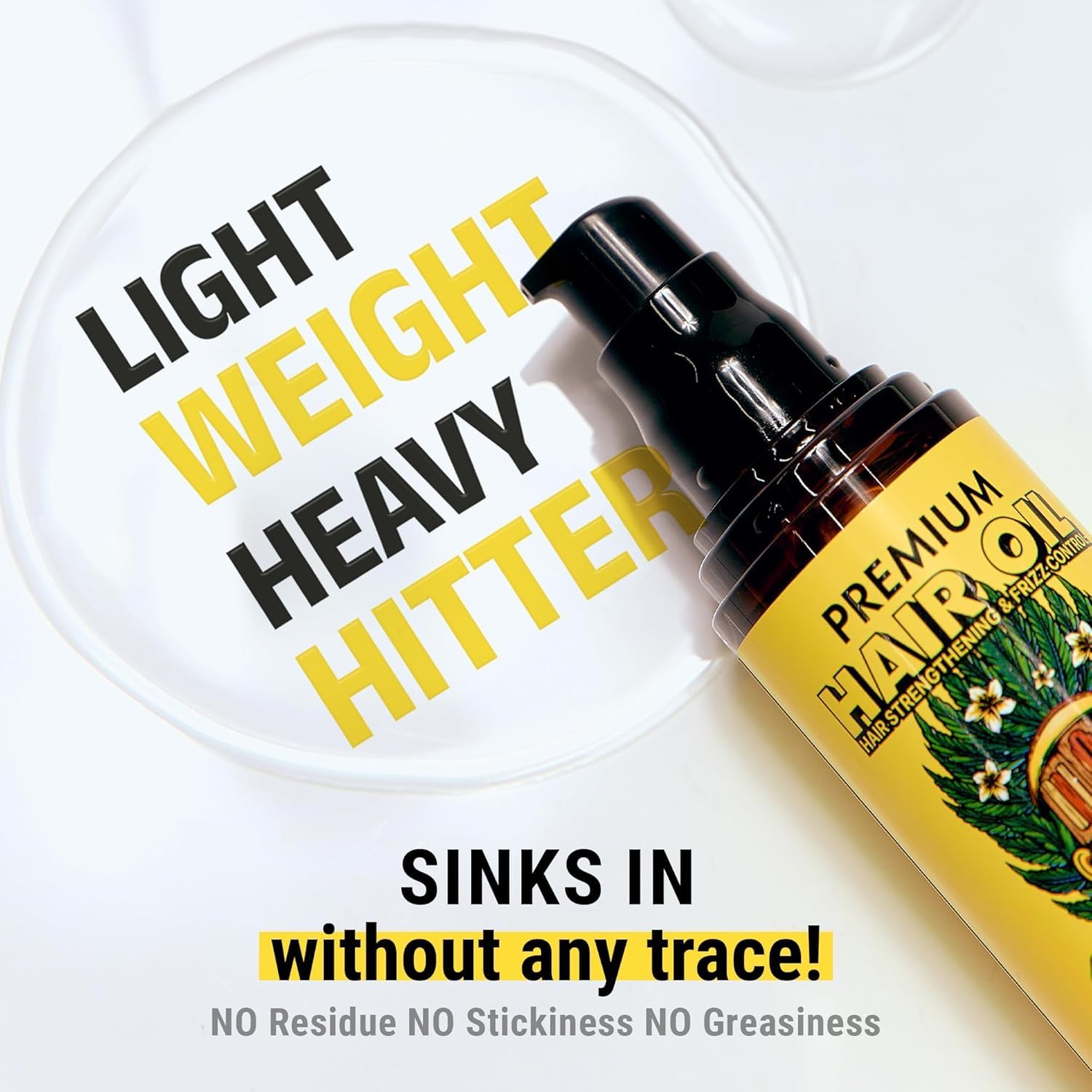 MEDIALL Premium Oil for Frizzy & Damaged Hair | Regrowth Tonic | Hydrating & Moisturizing Growth Serum w/Coconut, Argan, Avocado, Camellia Seed & Olive Oils (1.85 fl oz)