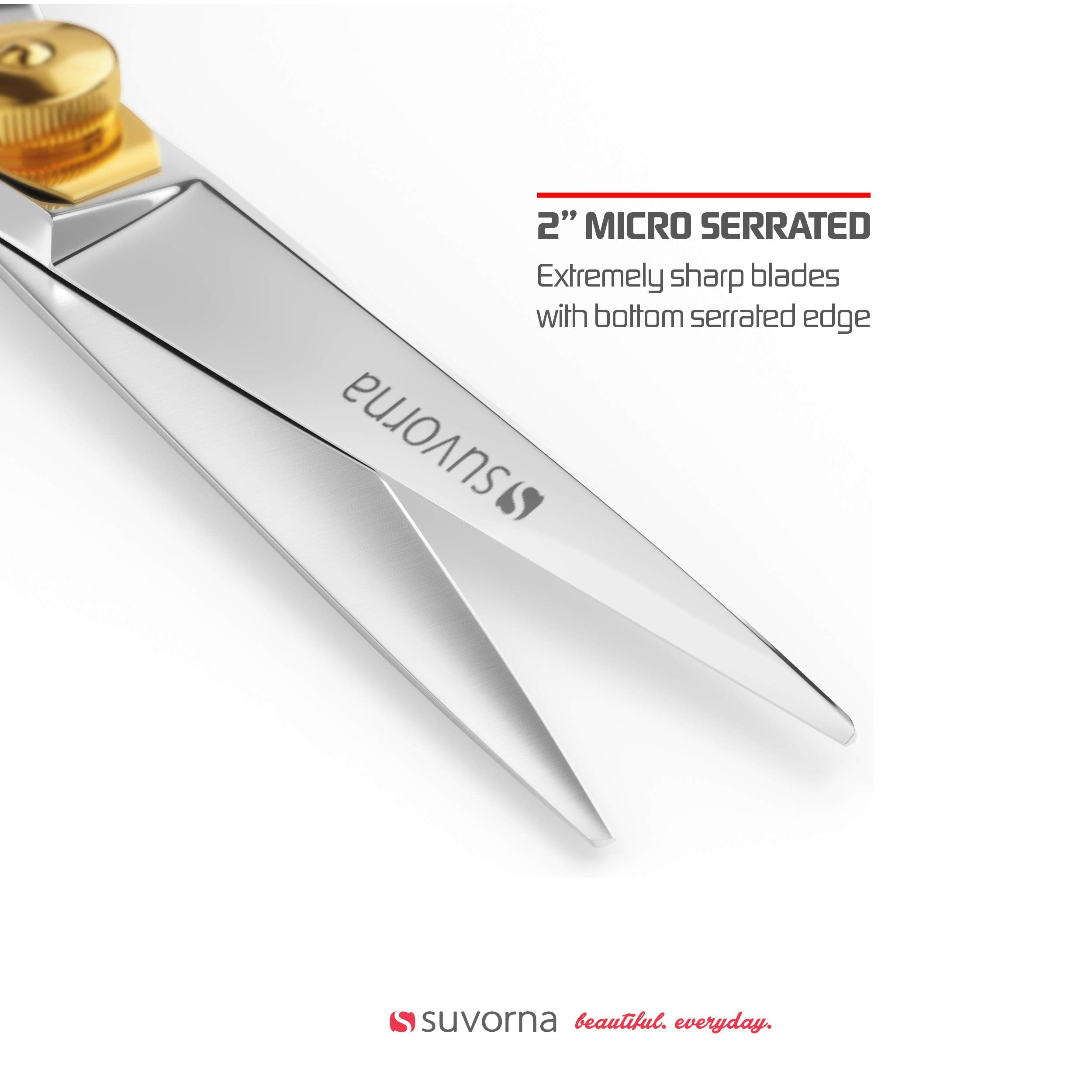 Suvorna 5 Men s Beard & Mustache Trimming, Cutting and Styling Scissors with Tension Adjustment. Only Razor Edge Barber Scissors Designed for Next Level of Beard Grooming Comes with Lifetime Warranty