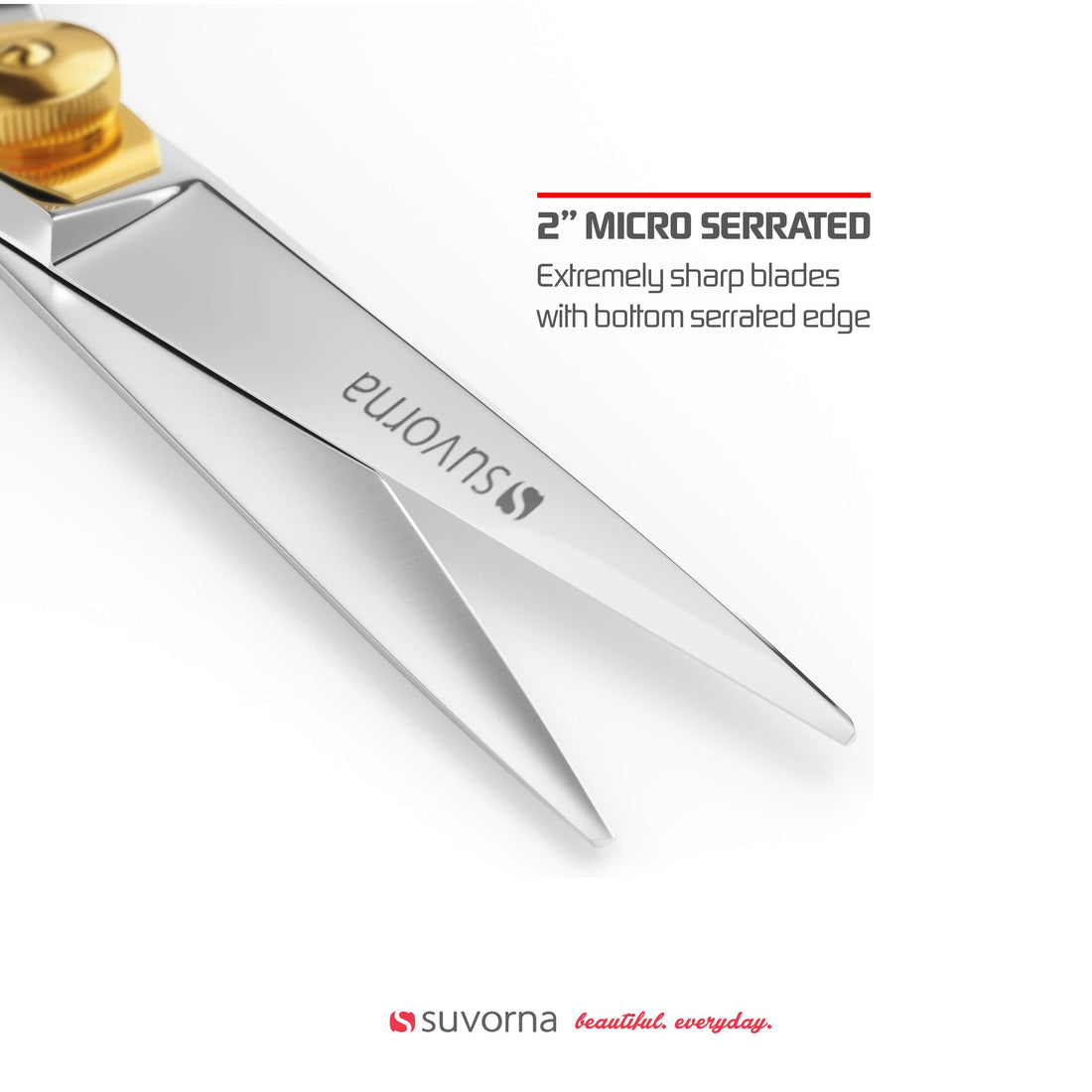 Suvorna 5 Men s Beard & Mustache Trimming, Cutting and Styling Scissors with Tension Adjustment. Only Razor Edge Barber Scissors Designed for Next Level of Beard Grooming Comes with Lifetime Warranty