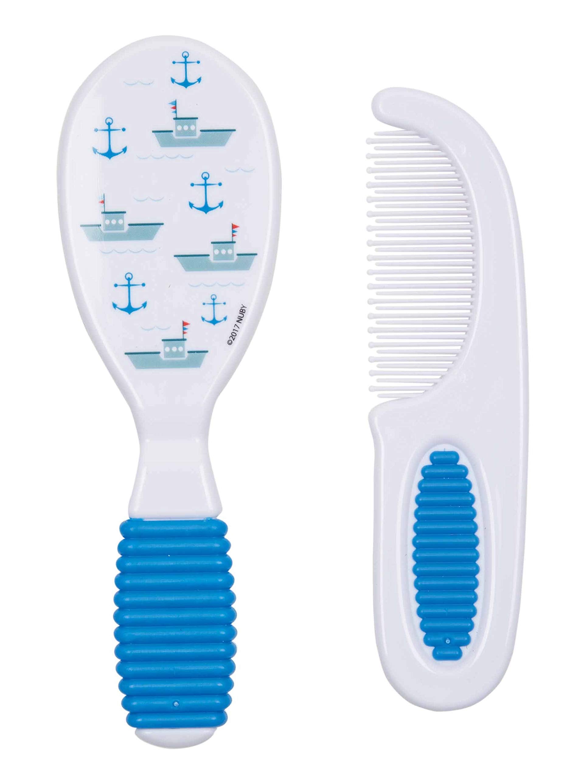 Nuby Brush and Comb Set, Colors May Vary