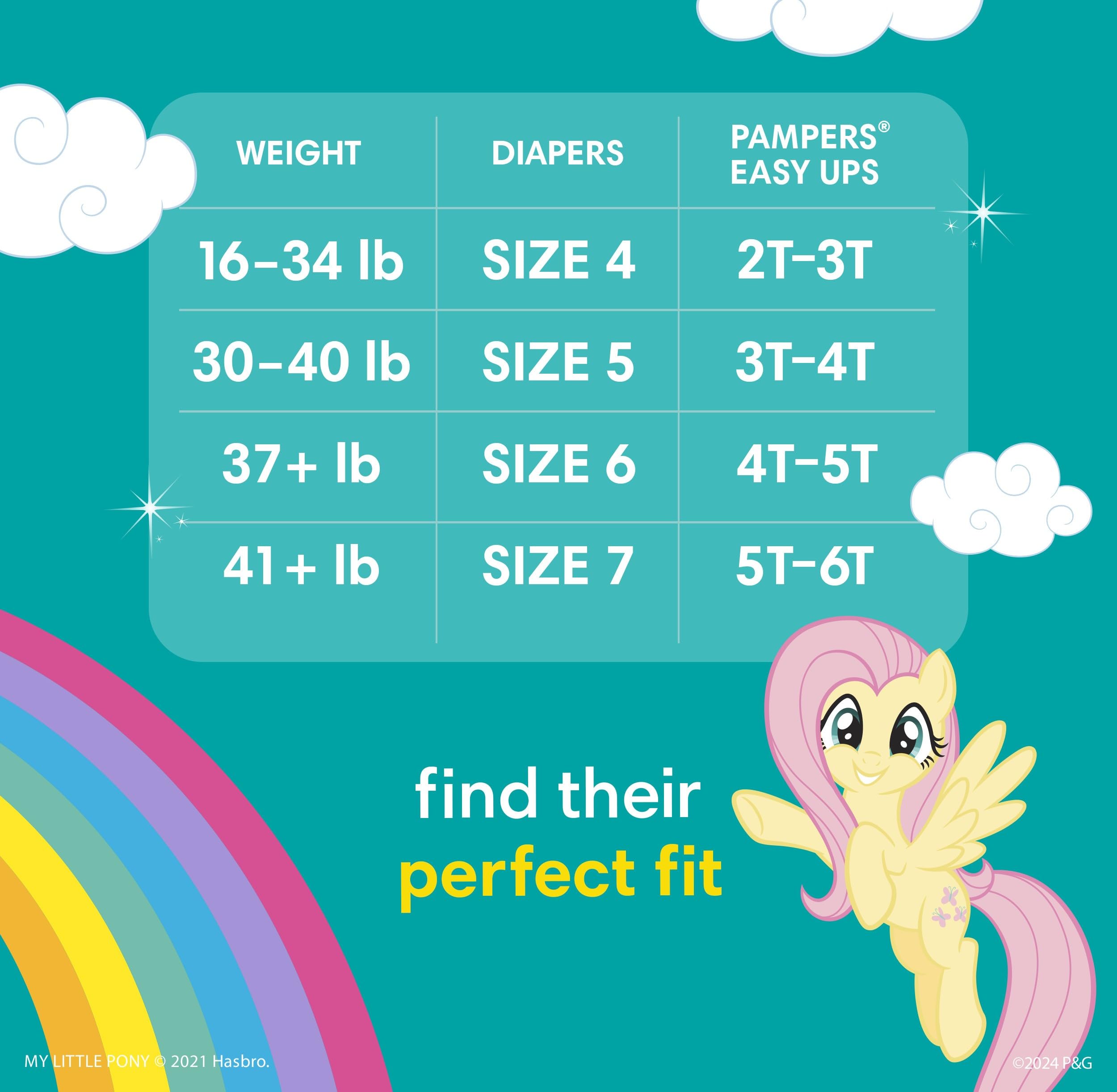 Pampers Easy Ups Training Girls Underwear, 4T-5T, 104 Count, ONE MONTH SUPPLY