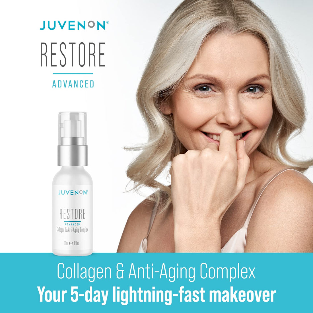 Juvenon Restore Advanced Collagen and Anti-Aging Complex, Premium Skincare Beauty Products for Fine Lines and Wrinkles