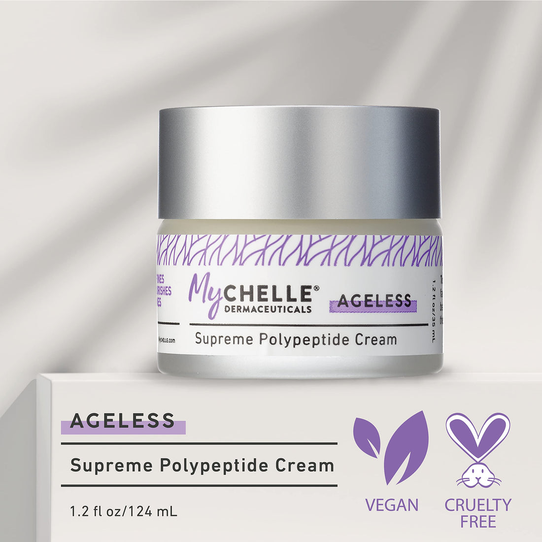 MyChelle Dermaceuticals Supreme Polypeptide Cream Scented -Nutrient Rich moisturizer, Anti-Aging & Skin Firming Formula, Cruelty-Free, sulfate & Paraben Free, 1.2 Fl Oz